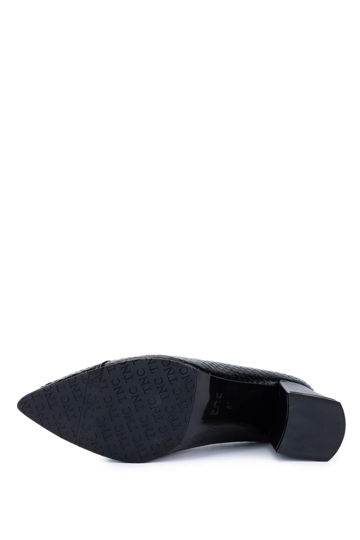 Tamer Tanca Kadın Hakiki Deri Siyah Klasik Ayakkabı