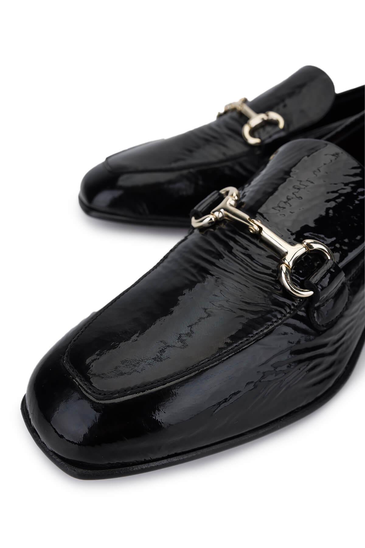 Tamer Tanca Kadın Hakiki Deri Siyah Klasik Ayakkabı