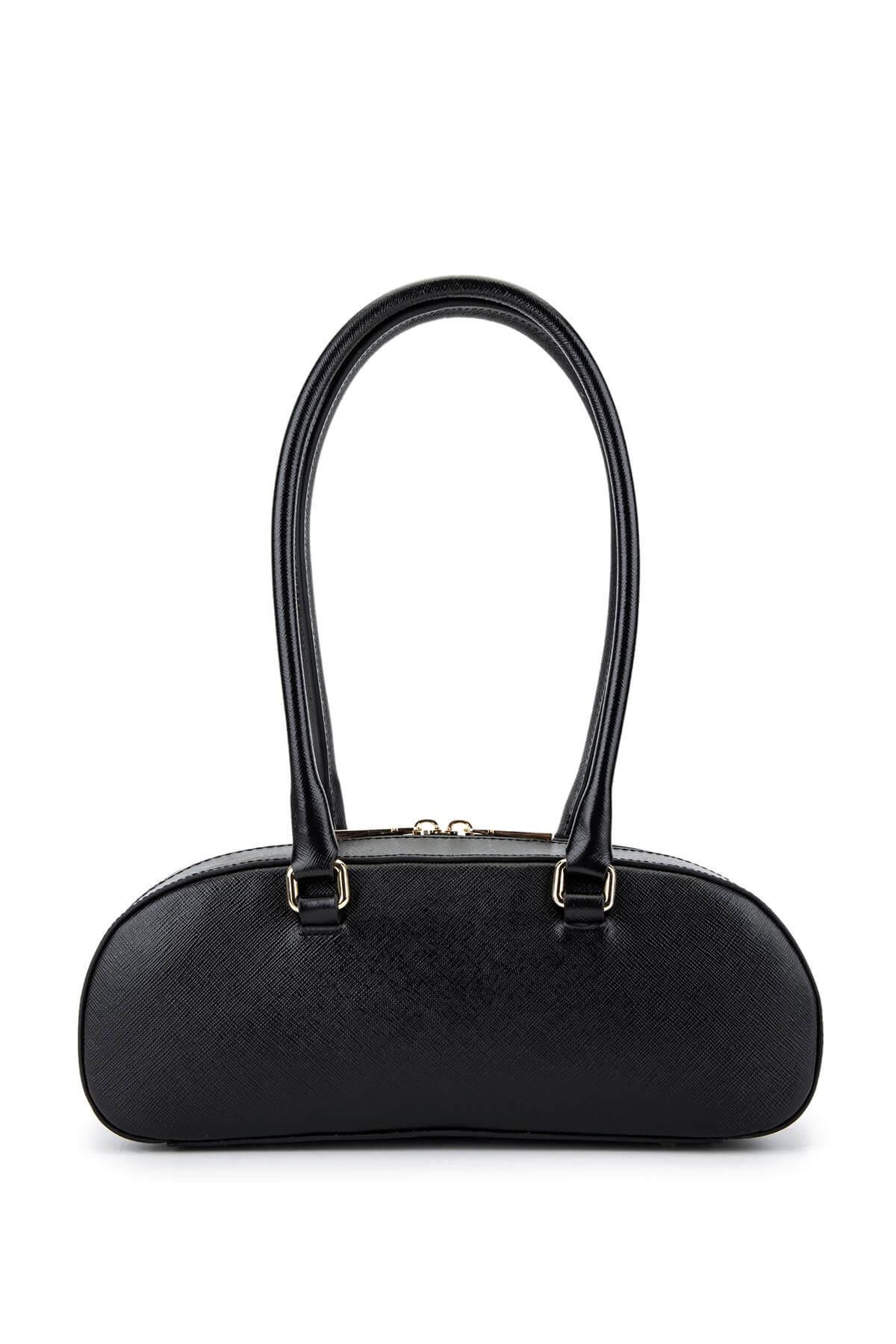 Tamer Tanca Kadın Hakiki Deri Siyah Kol Çantası