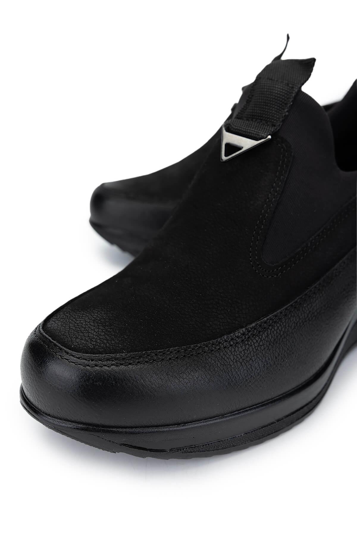 Tamer Tanca Kadın Hakiki Deri Siyah Nubuk Casual Ayakkabı