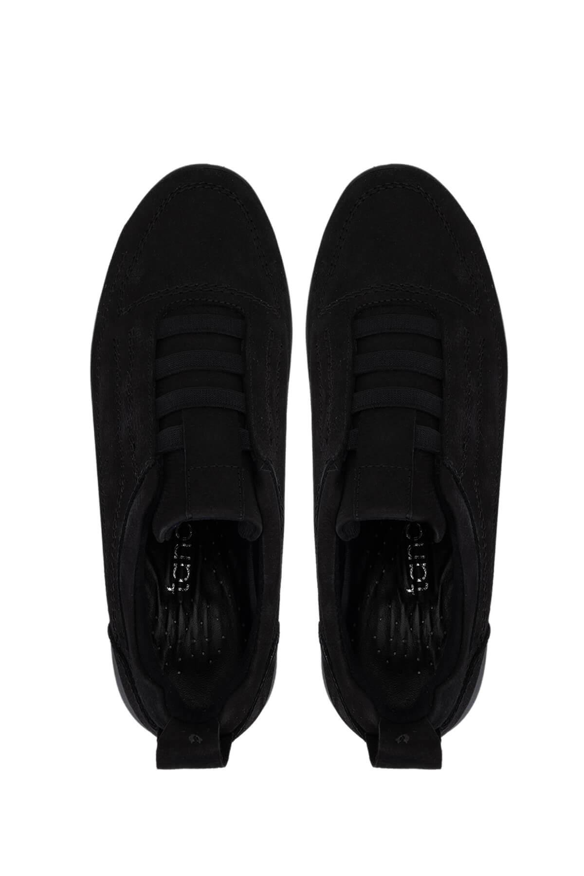 Tamer Tanca Kadın Hakiki Deri Siyah Nubuk Comfort Ayakkabı