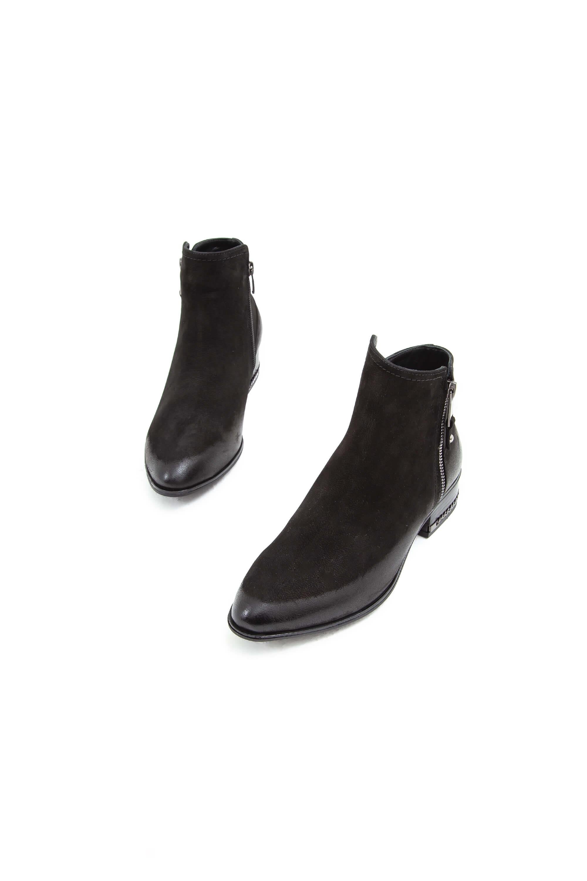 Tamer Tanca Kadın Hakiki Deri Siyah Nubuk Klasik Bot