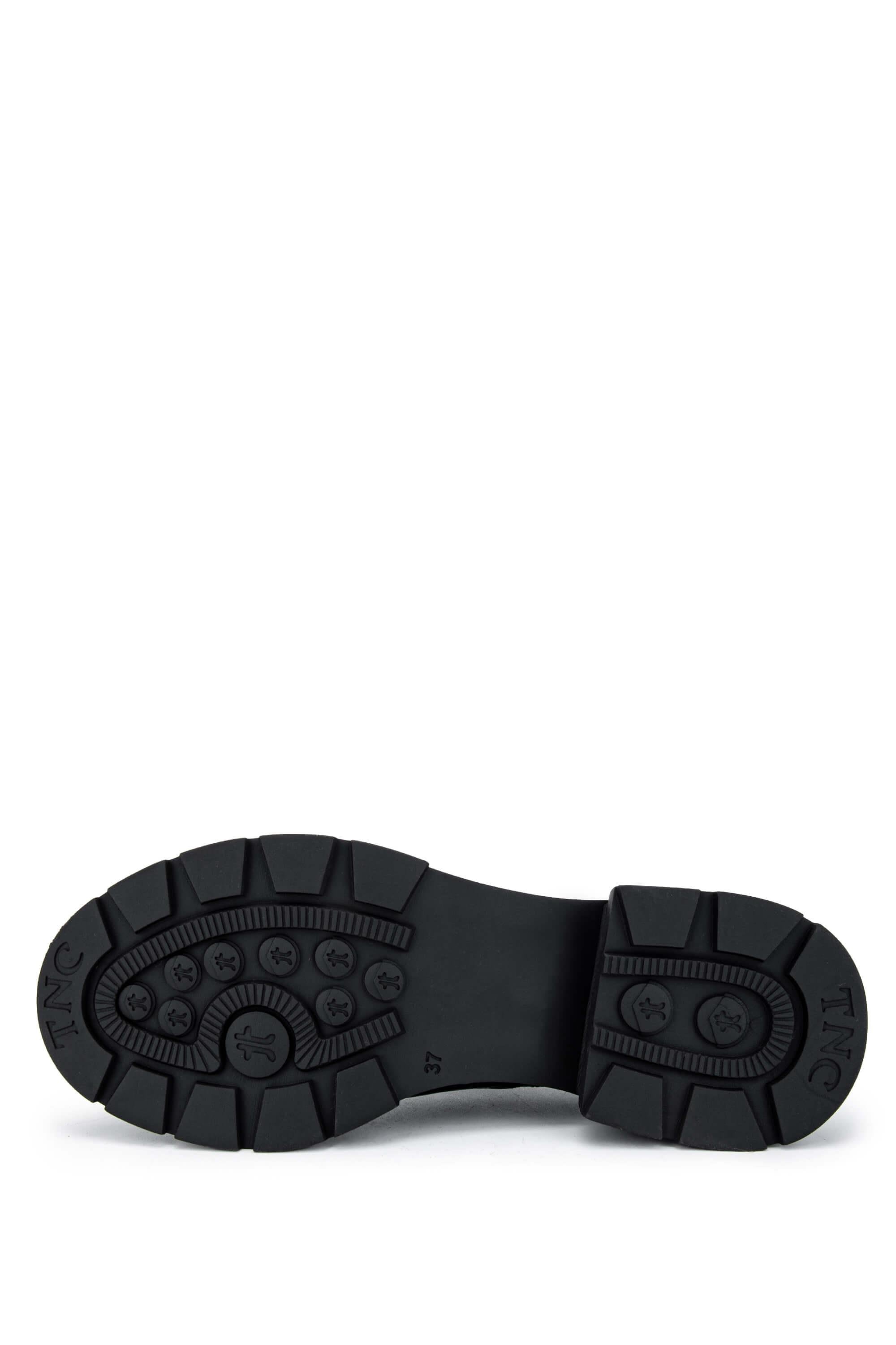 Tamer Tanca Kadın Hakiki Deri Siyah Rugan Casual Ayakkabı