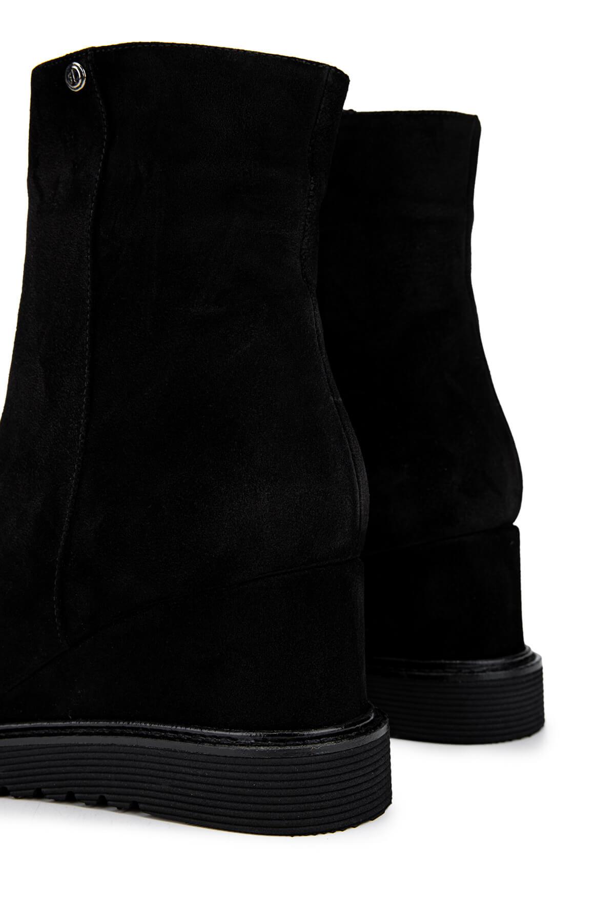 Tamer Tanca Kadın Hakiki Deri Siyah Süet Casual Bot