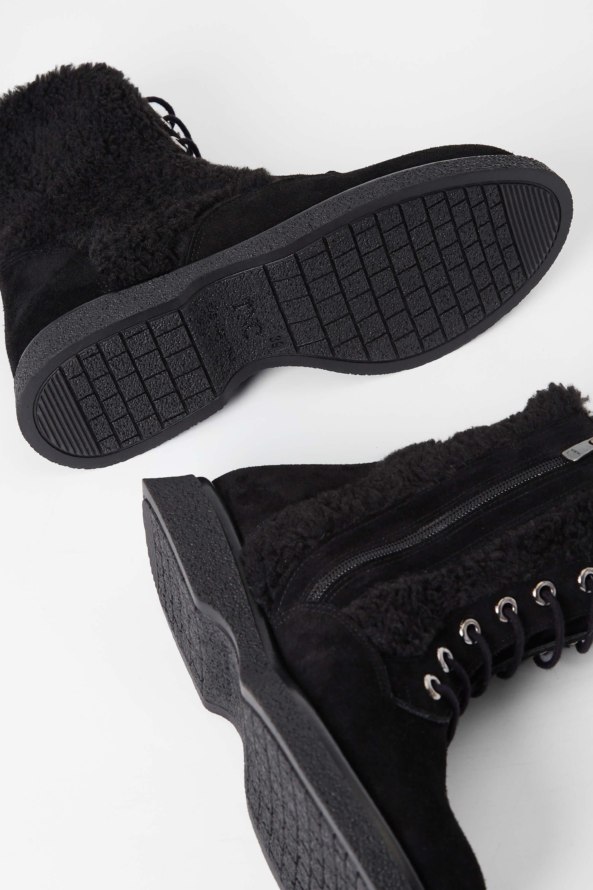 Tamer Tanca Kadın Hakiki Deri Siyah Süet Casual Bot