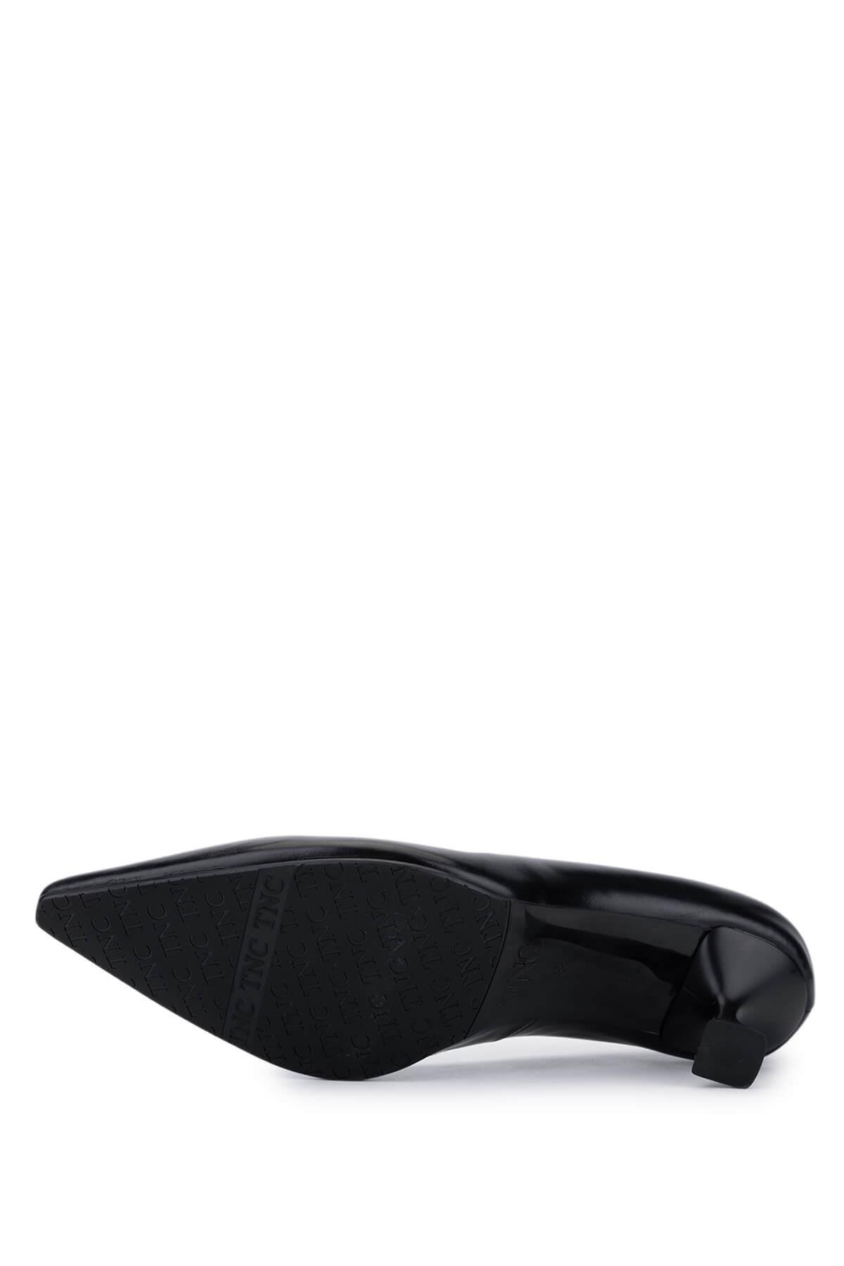 Tamer Tanca Kadın Hakiki Deri Siyah Topuklu Ayakkabı