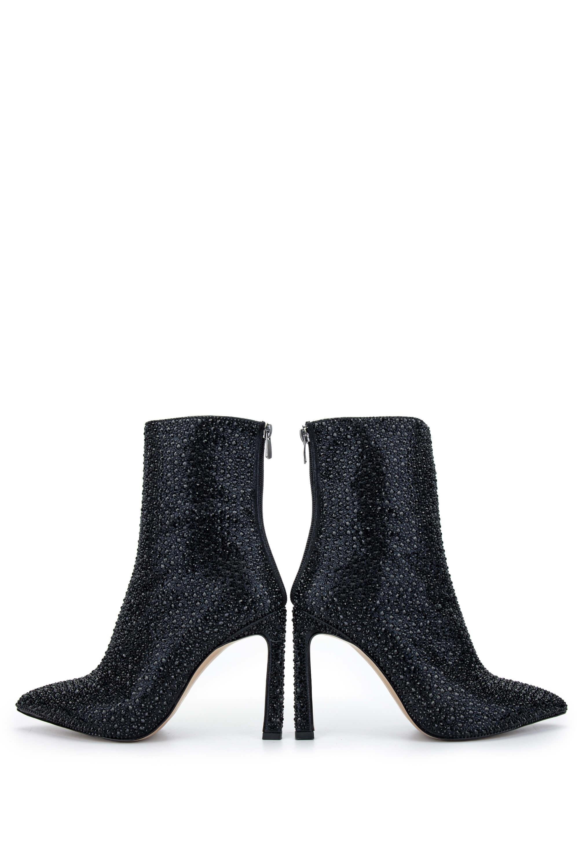 Tamer Tanca Kadın Hakiki Deri Siyah Topuklu Bot