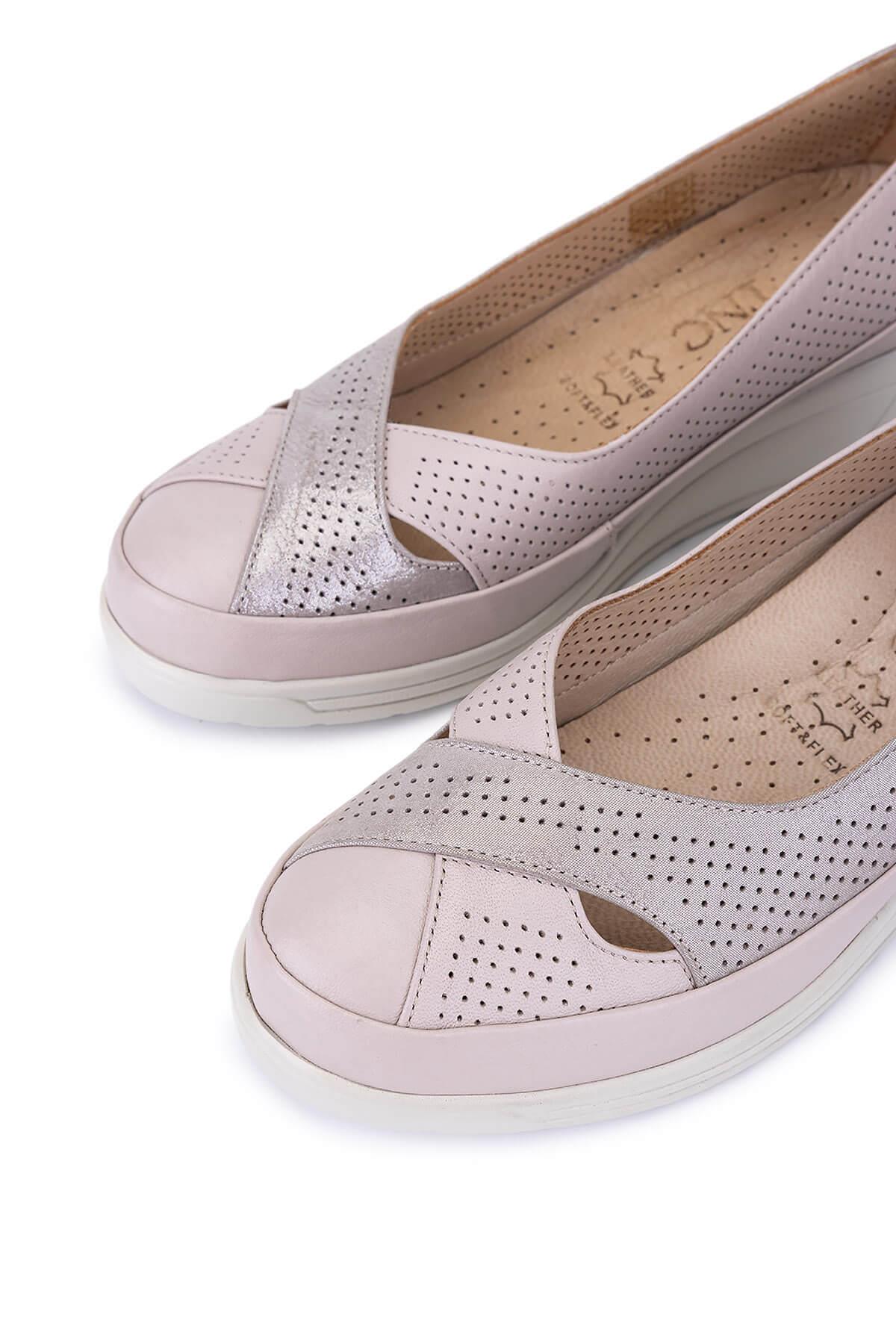 Tamer Tanca Kadın Hakiki Deri Taş Comfort Ayakkabı