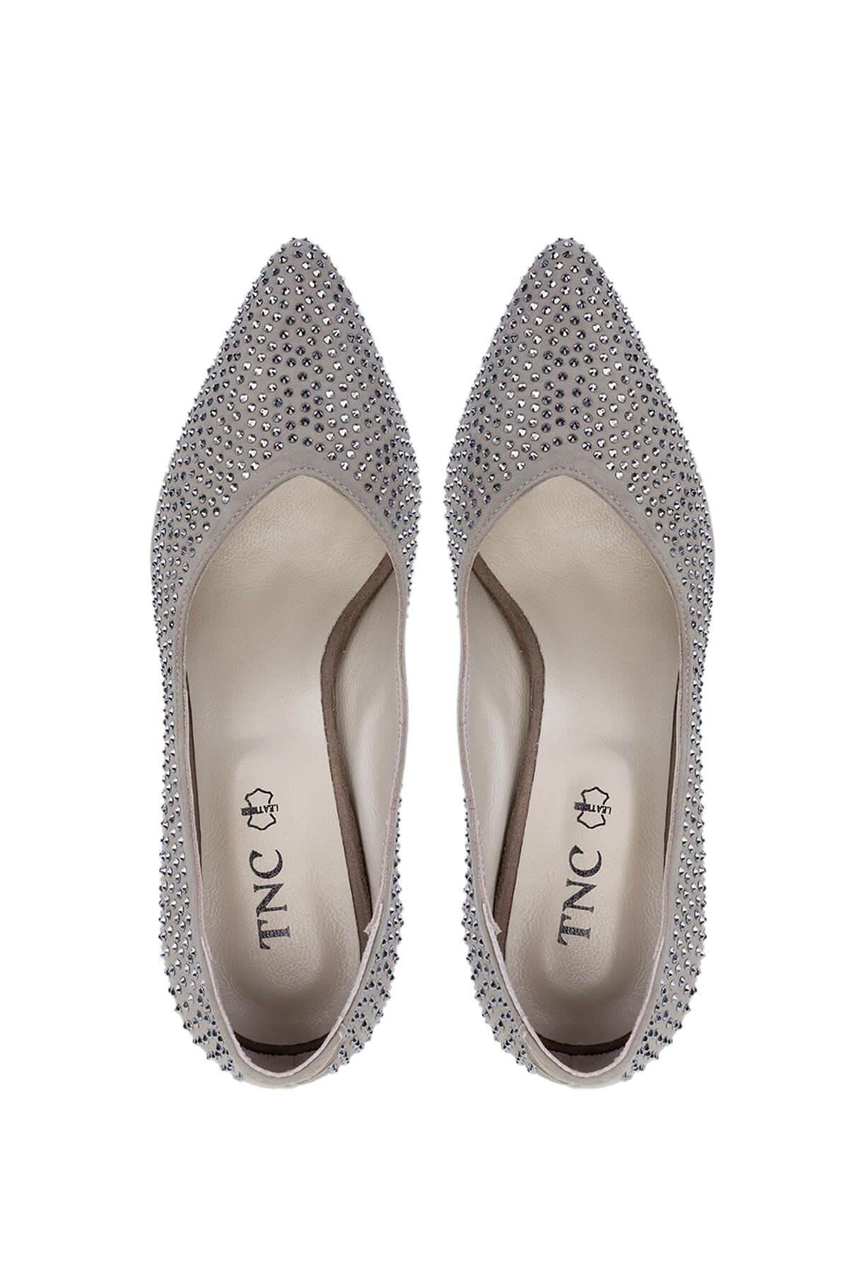 Tamer Tanca Kadın Hakiki Deri Taş Süet Topuklu Ayakkabı