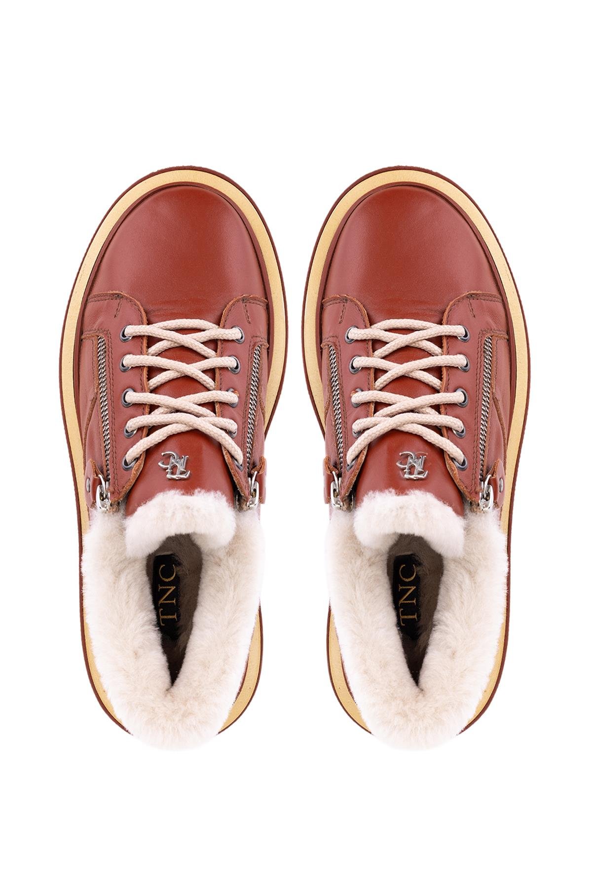 Tamer Tanca Kadın Hakiki Deri Turuncu Casual Ayakkabı