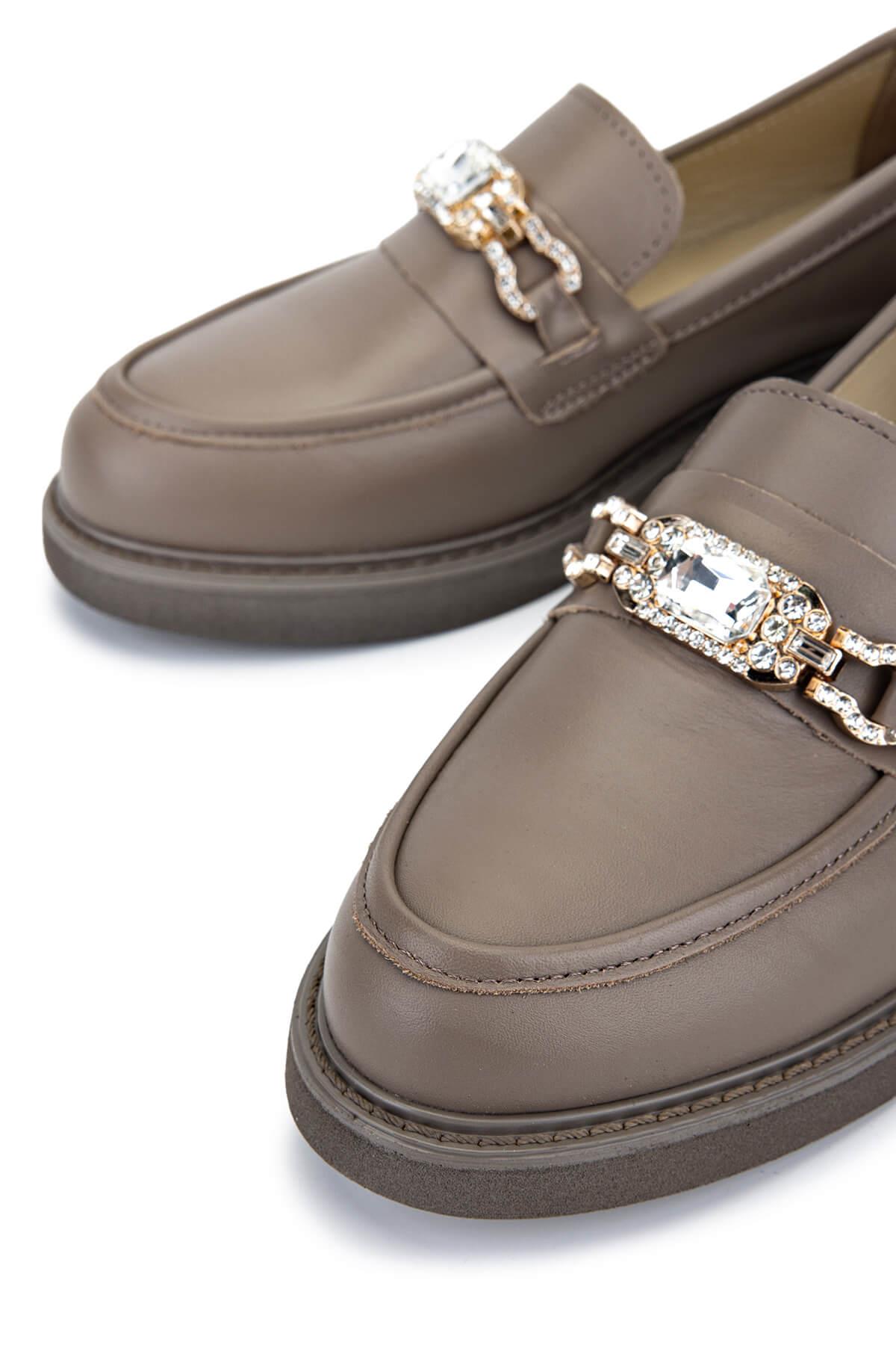 Tamer Tanca Kadın Hakiki Deri Vizon Loafer Ayakkabı