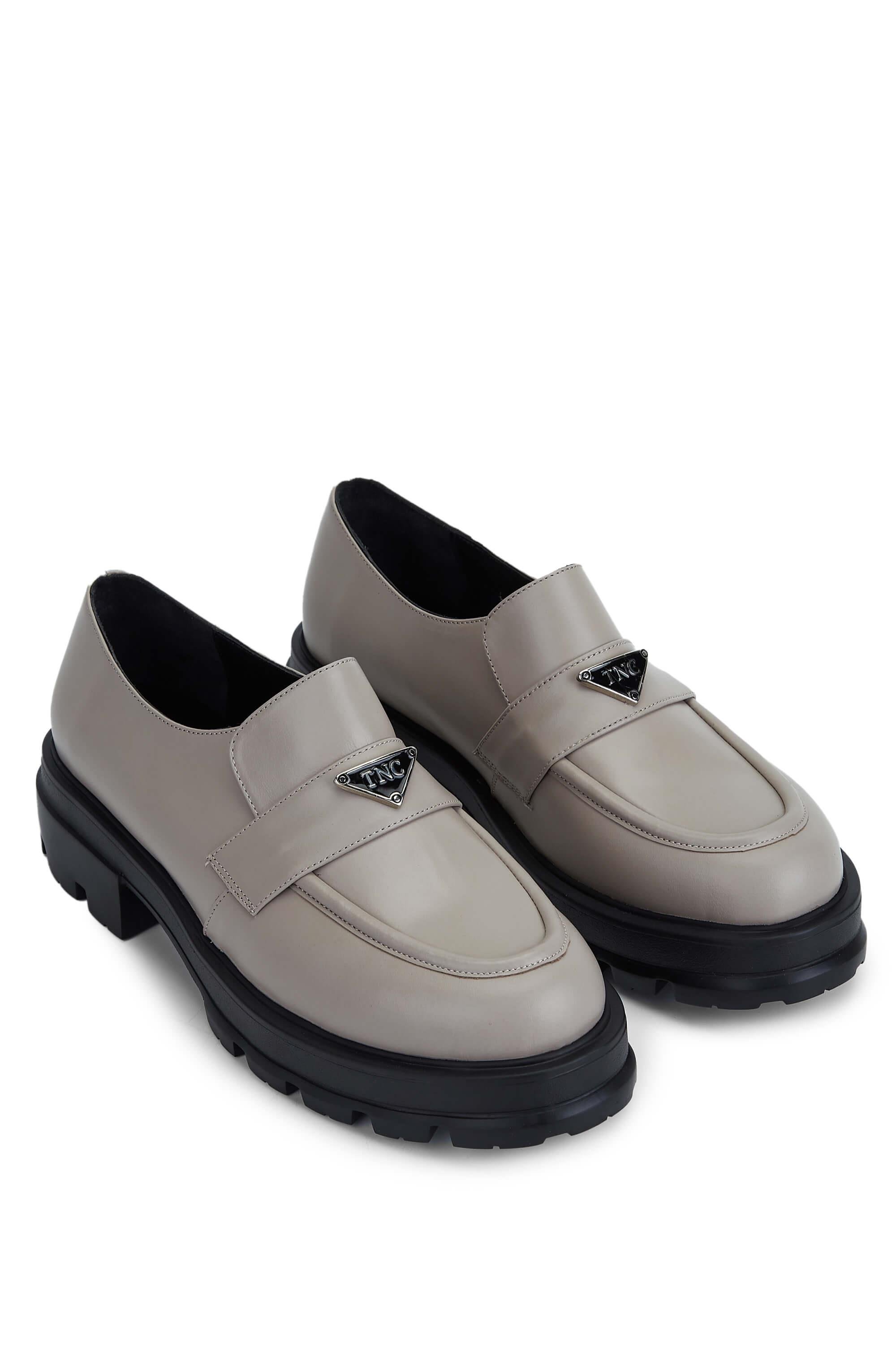 Tamer Tanca Kadın Hakiki Deri Vizon Loafer Ayakkabı