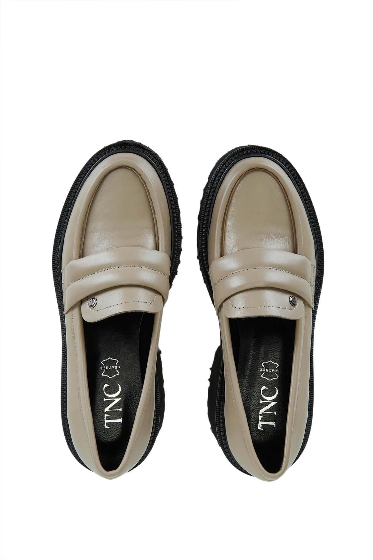 Tamer Tanca Kadın Hakiki Deri Vizon Loafer Ayakkabı