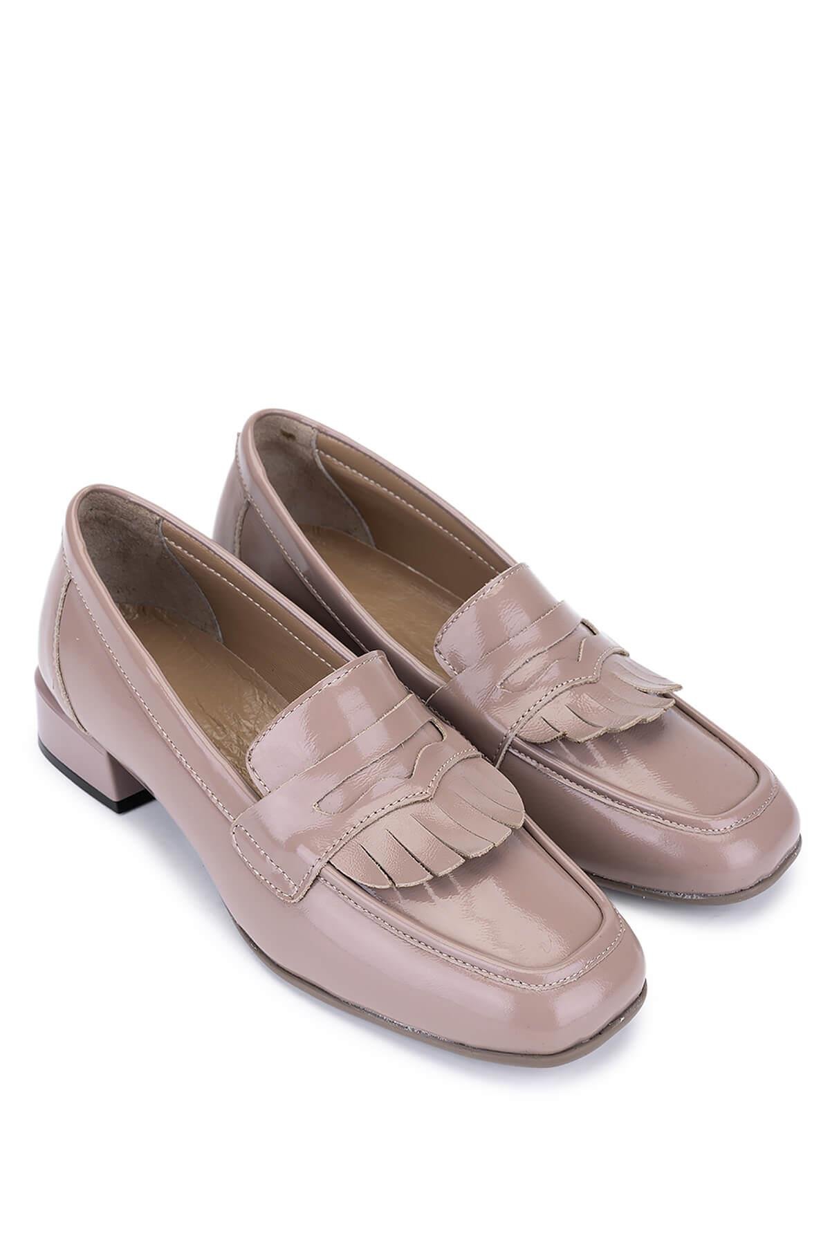 Tamer Tanca Kadın Hakiki Deri Vizon Rugan Loafer Ayakkabı