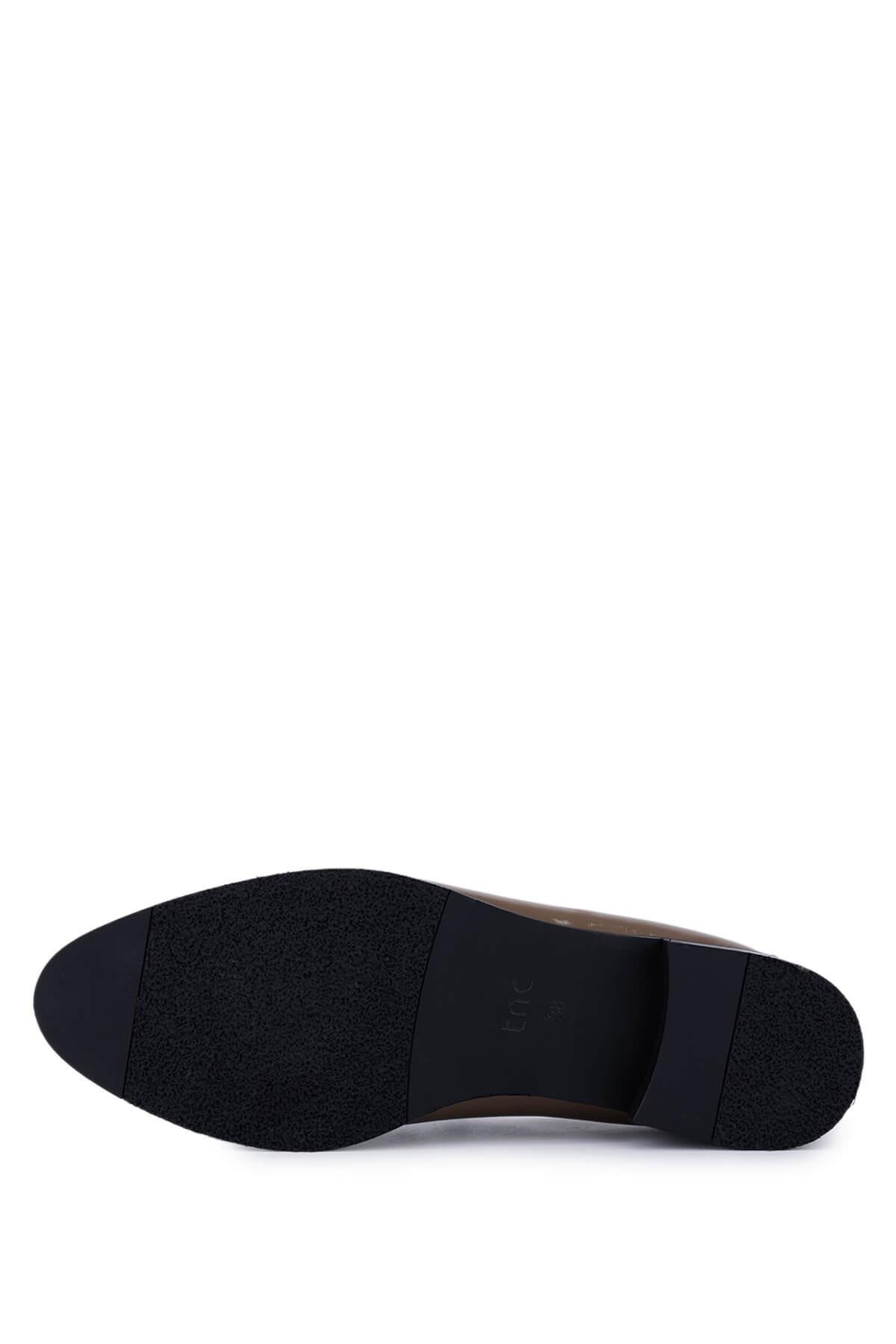 Tamer Tanca Kadın Hakiki Deri Vizon Rugan Loafer Ayakkabı