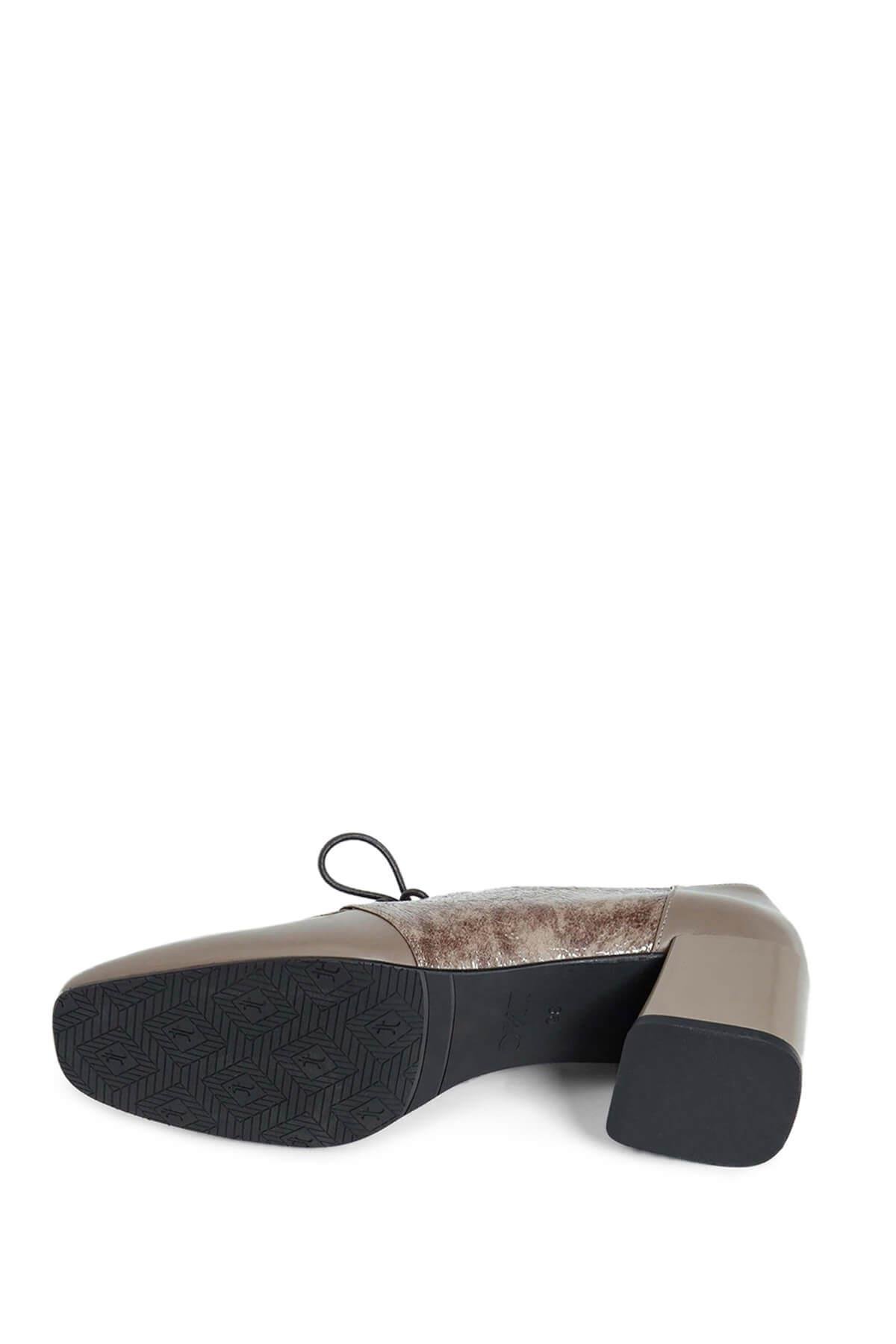 Tamer Tanca Kadın Hakiki Deri Vizon Rugan Topuklu Ayakkabı