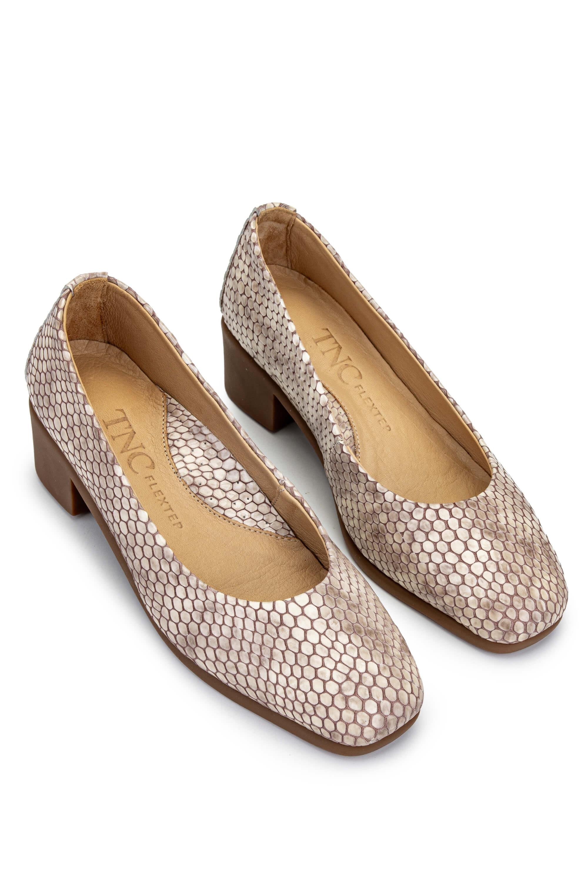 Tamer Tanca Kadın Hakiki Deri Vizon Rugan Topuklu Ayakkabı