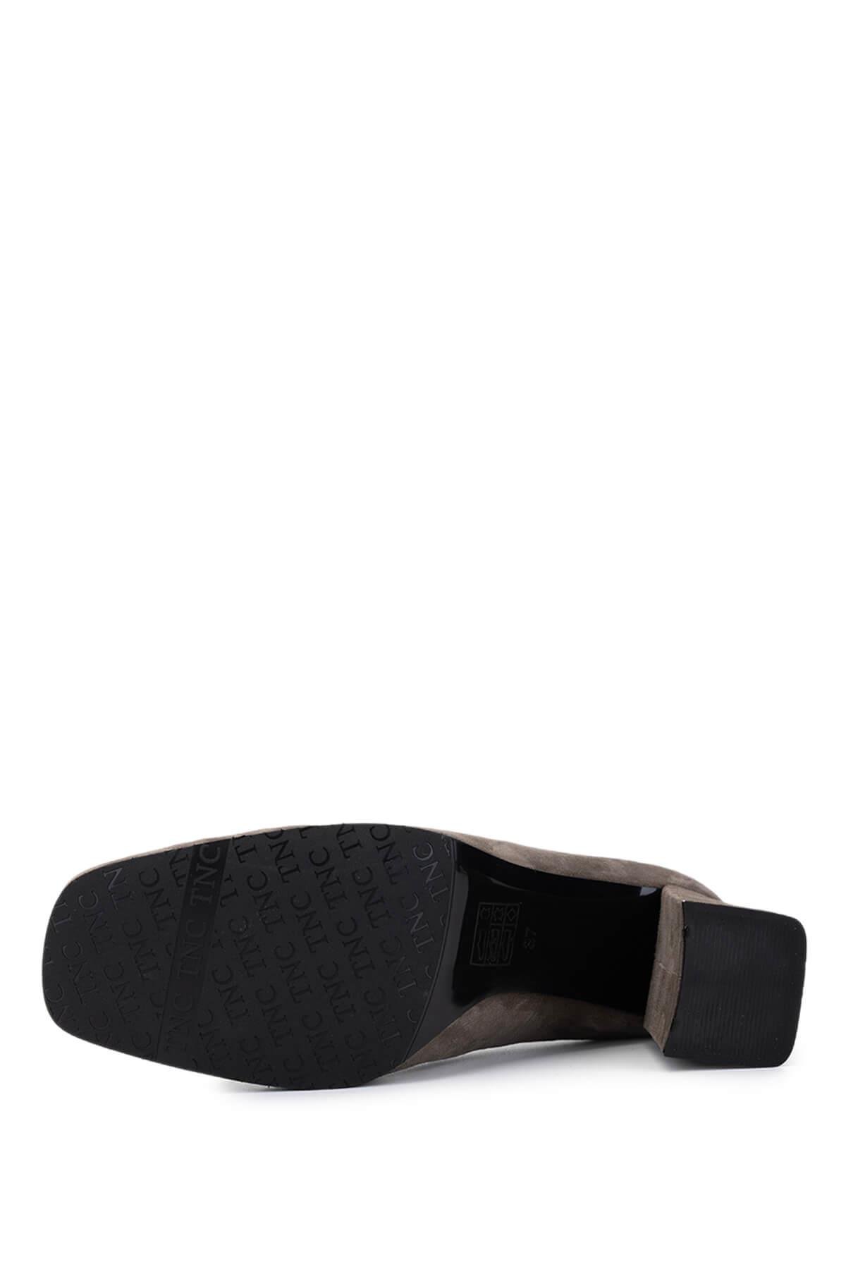 Tamer Tanca Kadın Hakiki Deri Vizon Süet Topuklu Ayakkabı