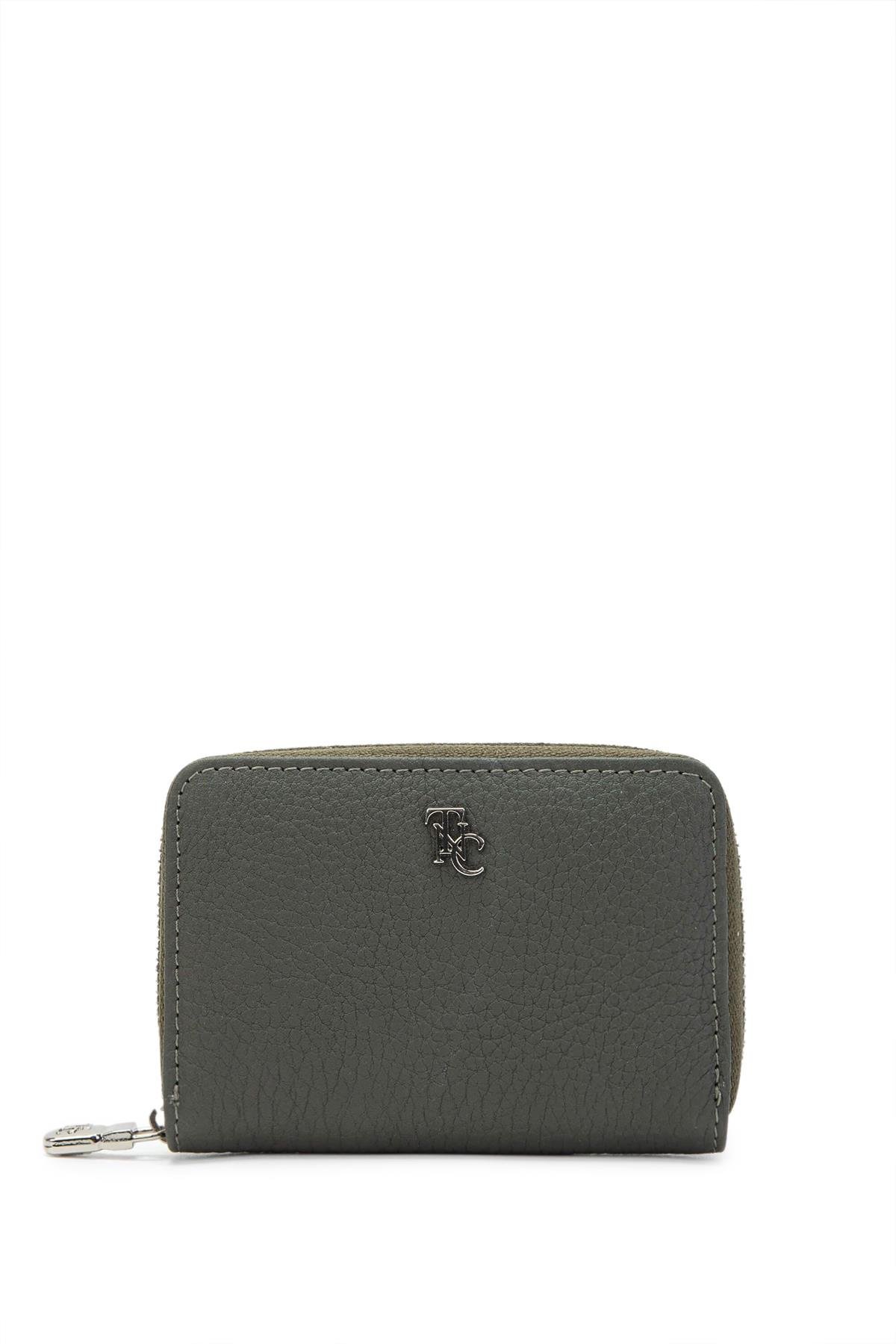 Tamer Tanca Kadın Hakiki Deri Yeşil Cüzdan Cuzdan