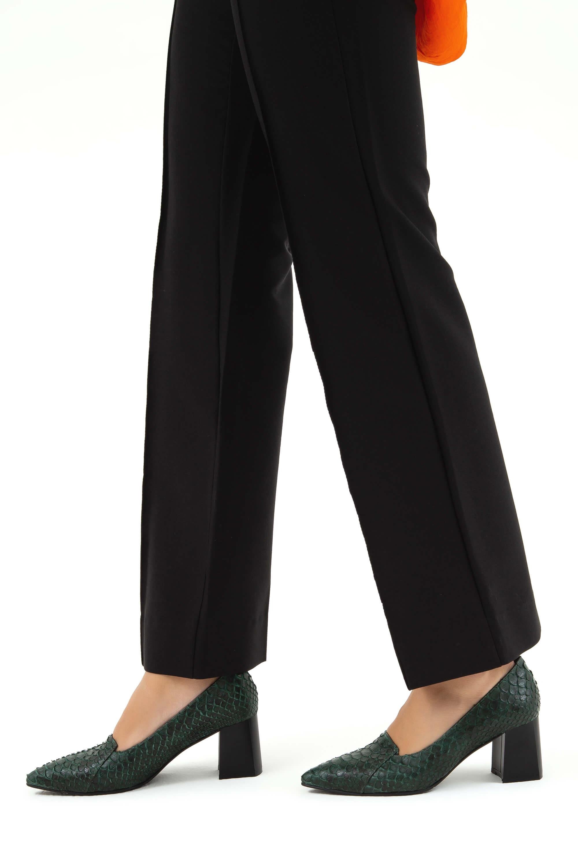 Tamer Tanca Kadın Hakiki Deri Yeşil Yılan Klasik Ayakkabı