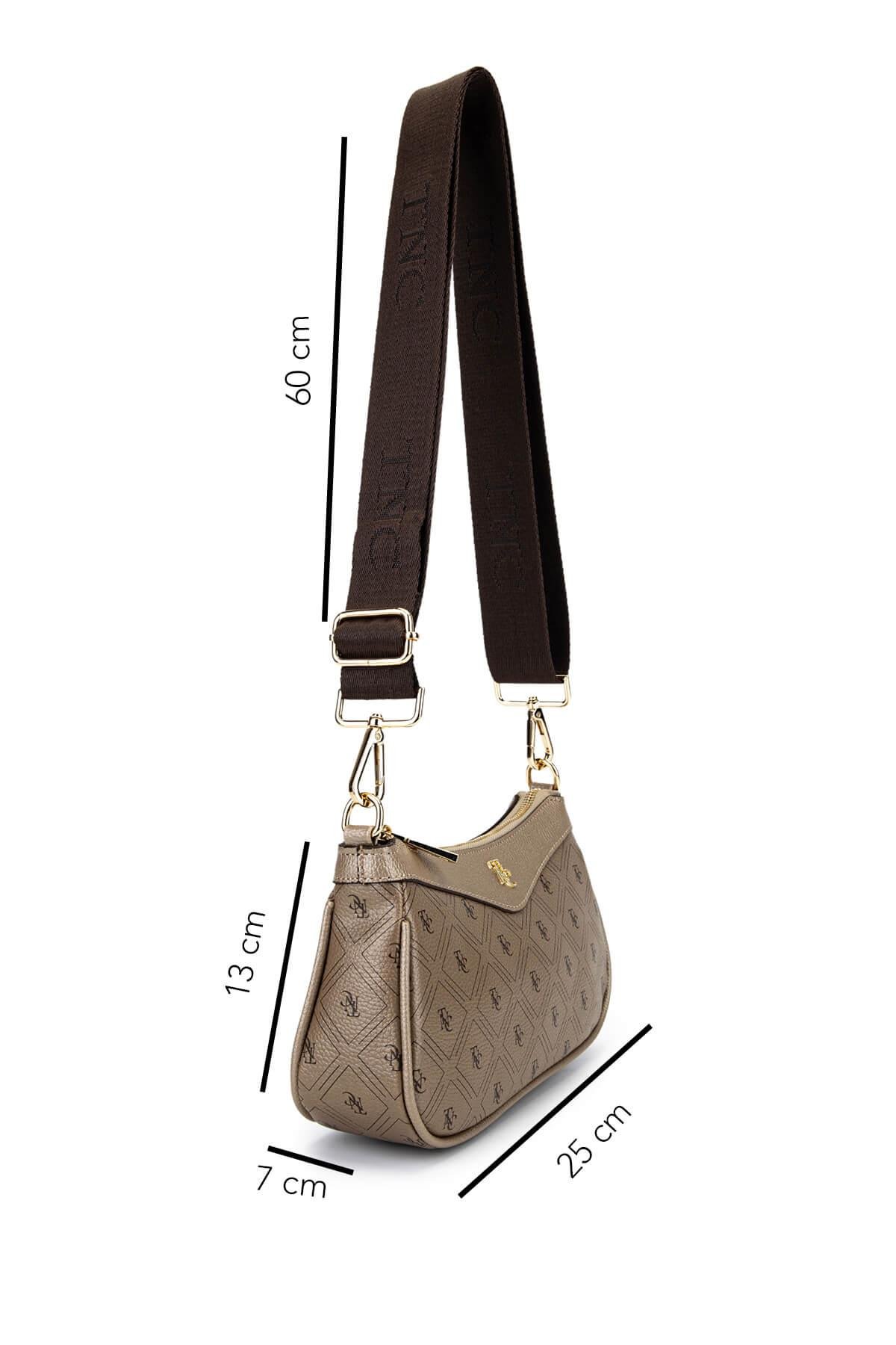 Tamer Tanca Kadın Suni Deri Altın Desen Postacı Çanta