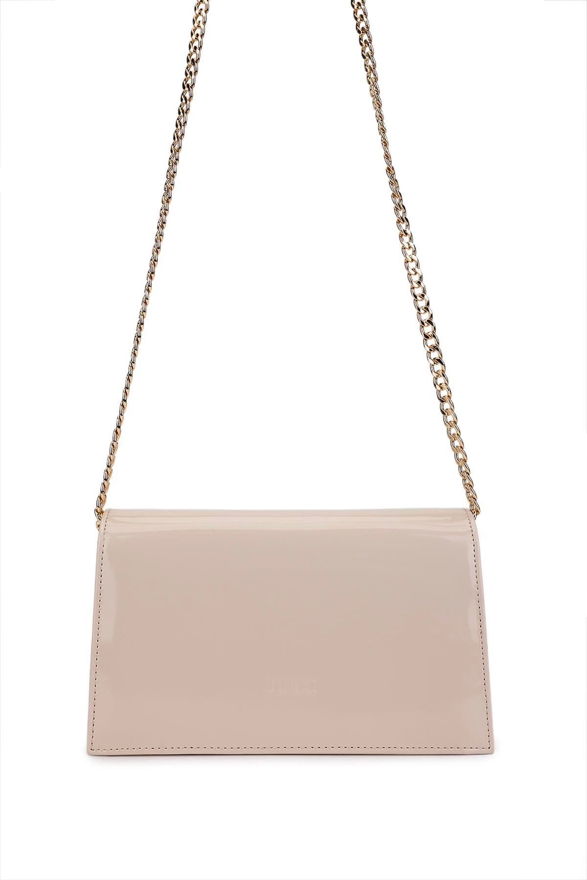 Tamer Tanca Kadın Suni Deri Bej Rugan Kol Çantası