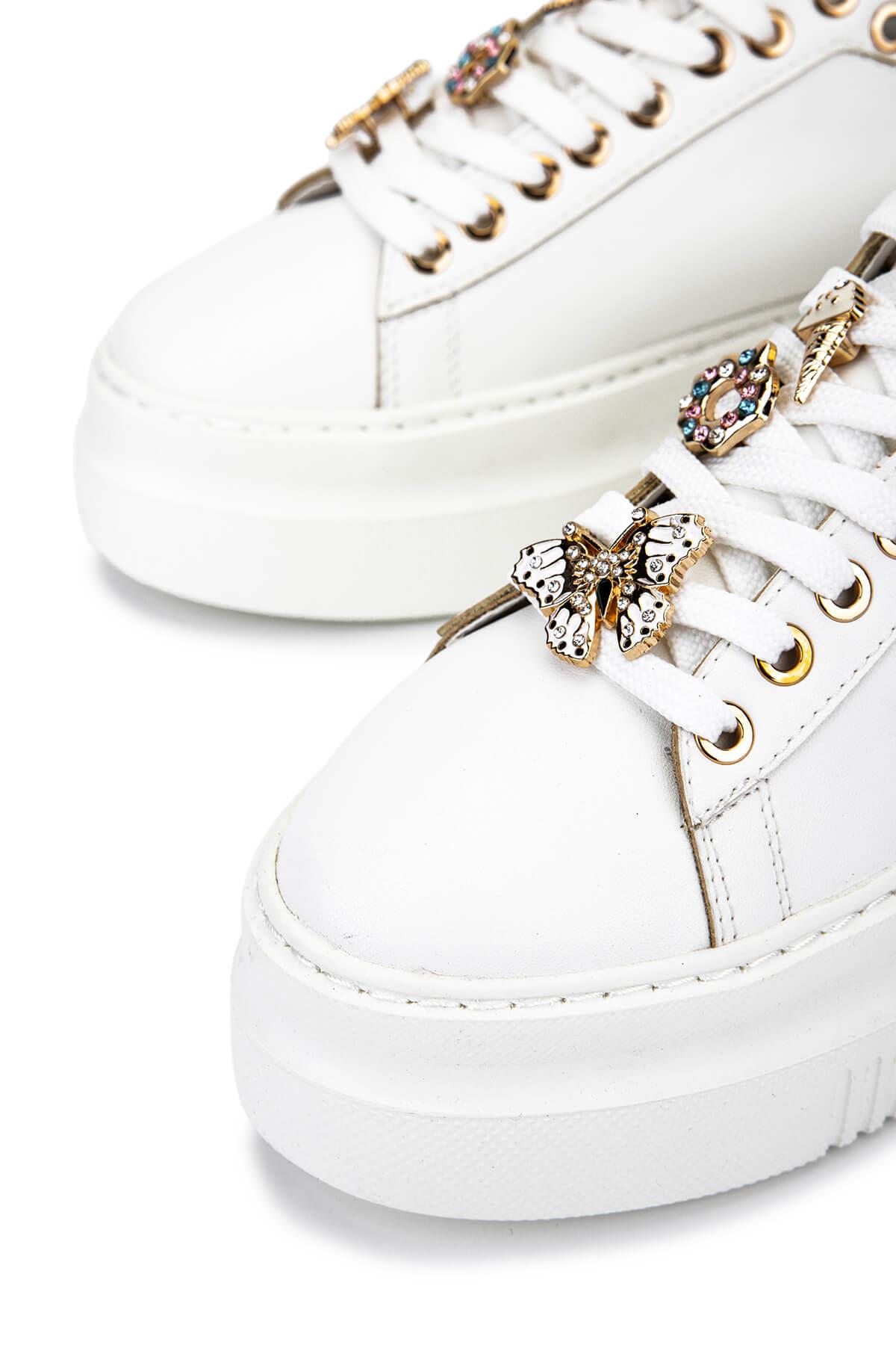 Tamer Tanca Kadın Suni Deri Beyaz Sneakers & Spor Ayakkabı