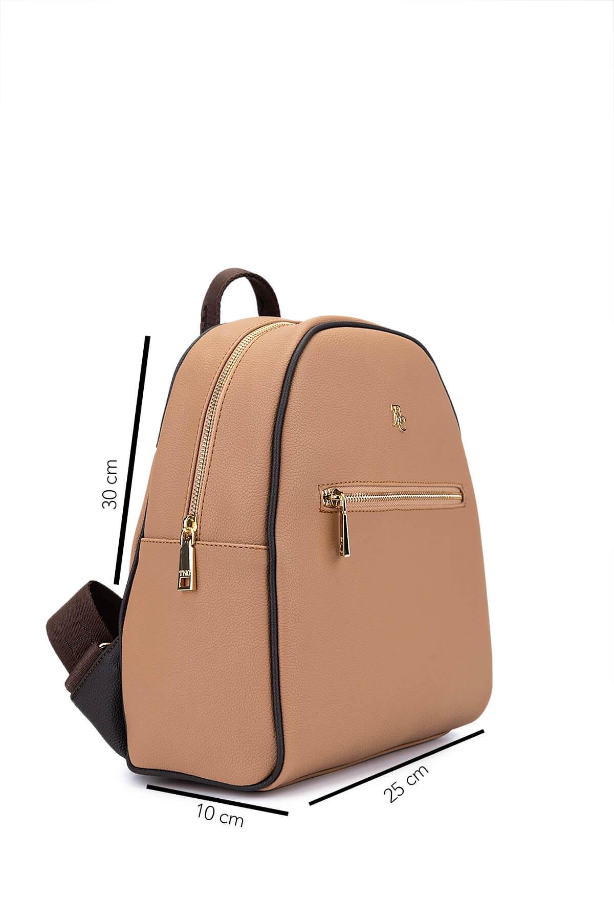 Tamer Tanca Kadın Suni Deri Bisküvi Sırt Çantası