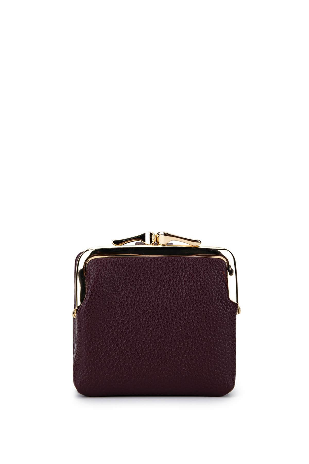 Tamer Tanca Kadın Suni Deri Bordo Cüzdan