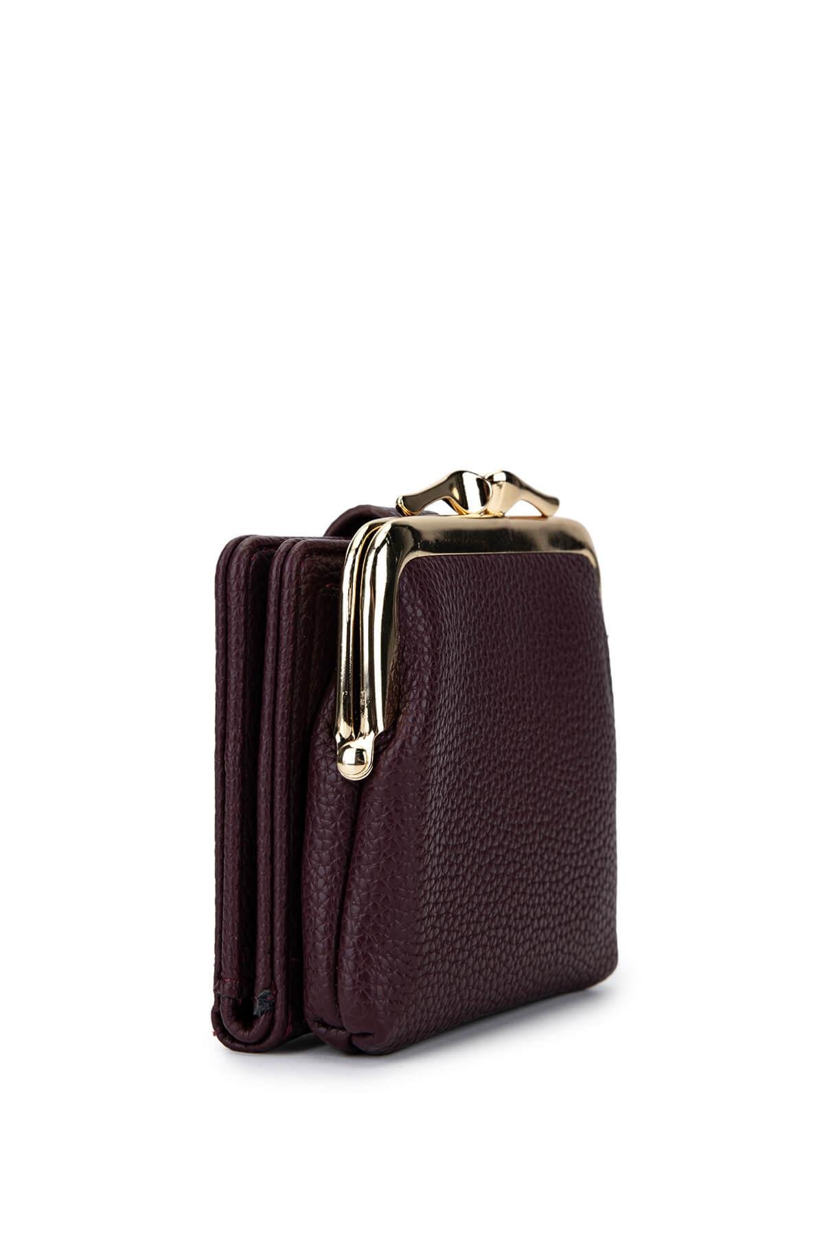 Tamer Tanca Kadın Suni Deri Bordo Cüzdan