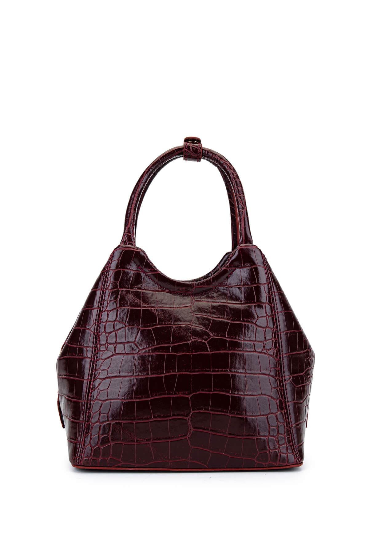 Tamer Tanca Kadın Suni Deri Bordo Kol Çantası