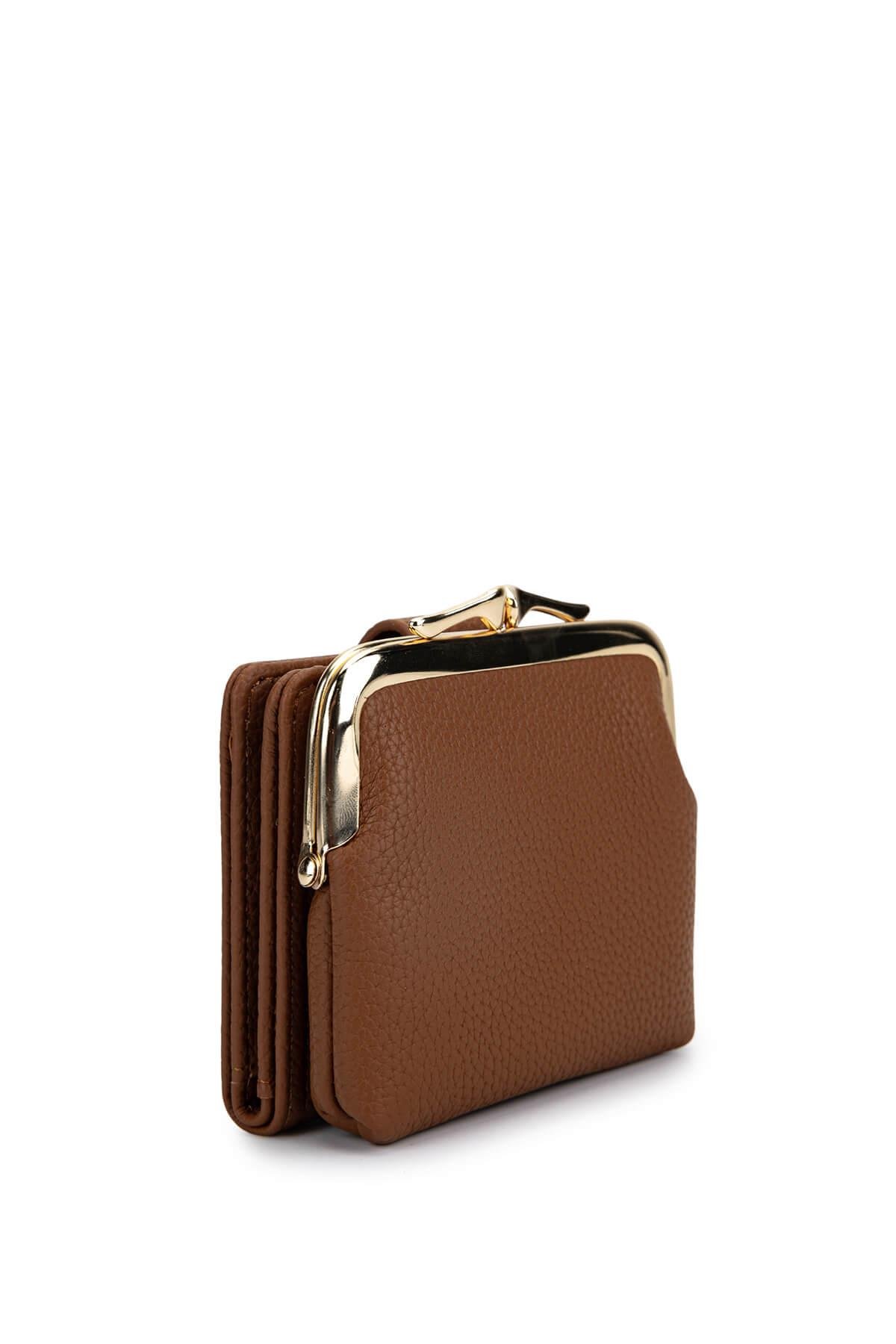 Tamer Tanca Kadın Suni Deri Camel Cüzdan