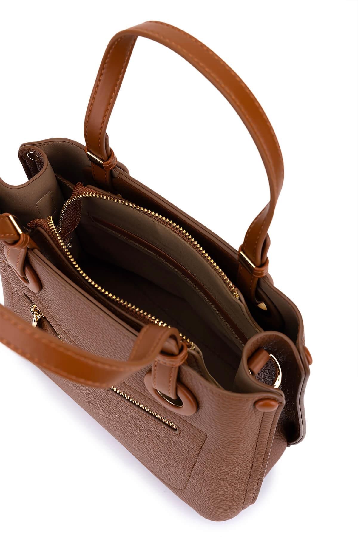 Tamer Tanca Kadın Suni Deri Camel Omuz Çanta