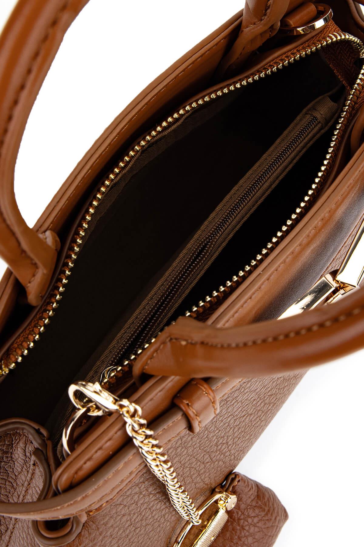 Tamer Tanca Kadın Suni Deri Camel Omuz Çanta