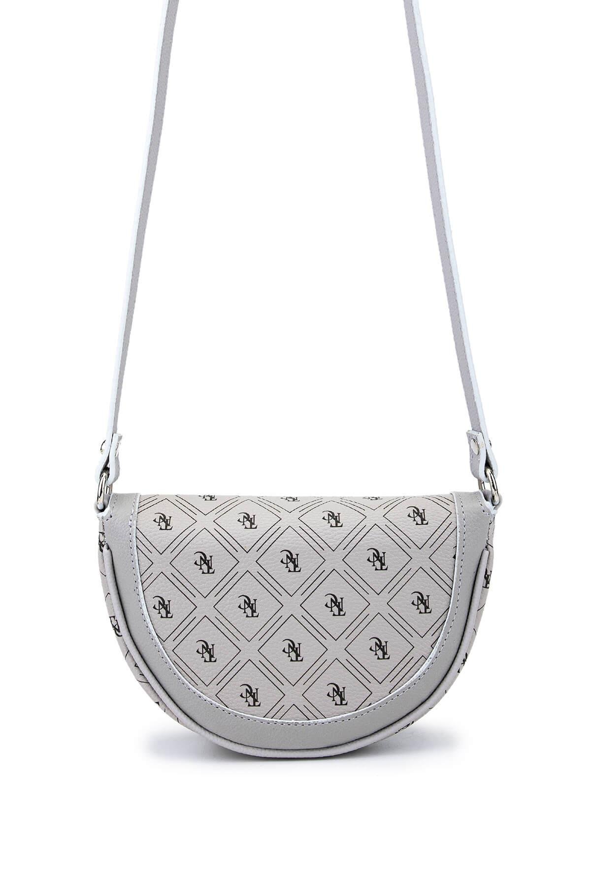 Tamer Tanca Kadın Suni Deri Gri Postacı Çanta