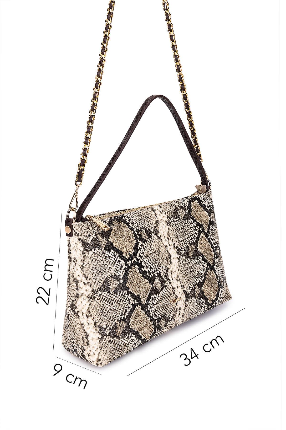 Tamer Tanca Kadın Suni Deri Kahverengi Kol Çantası