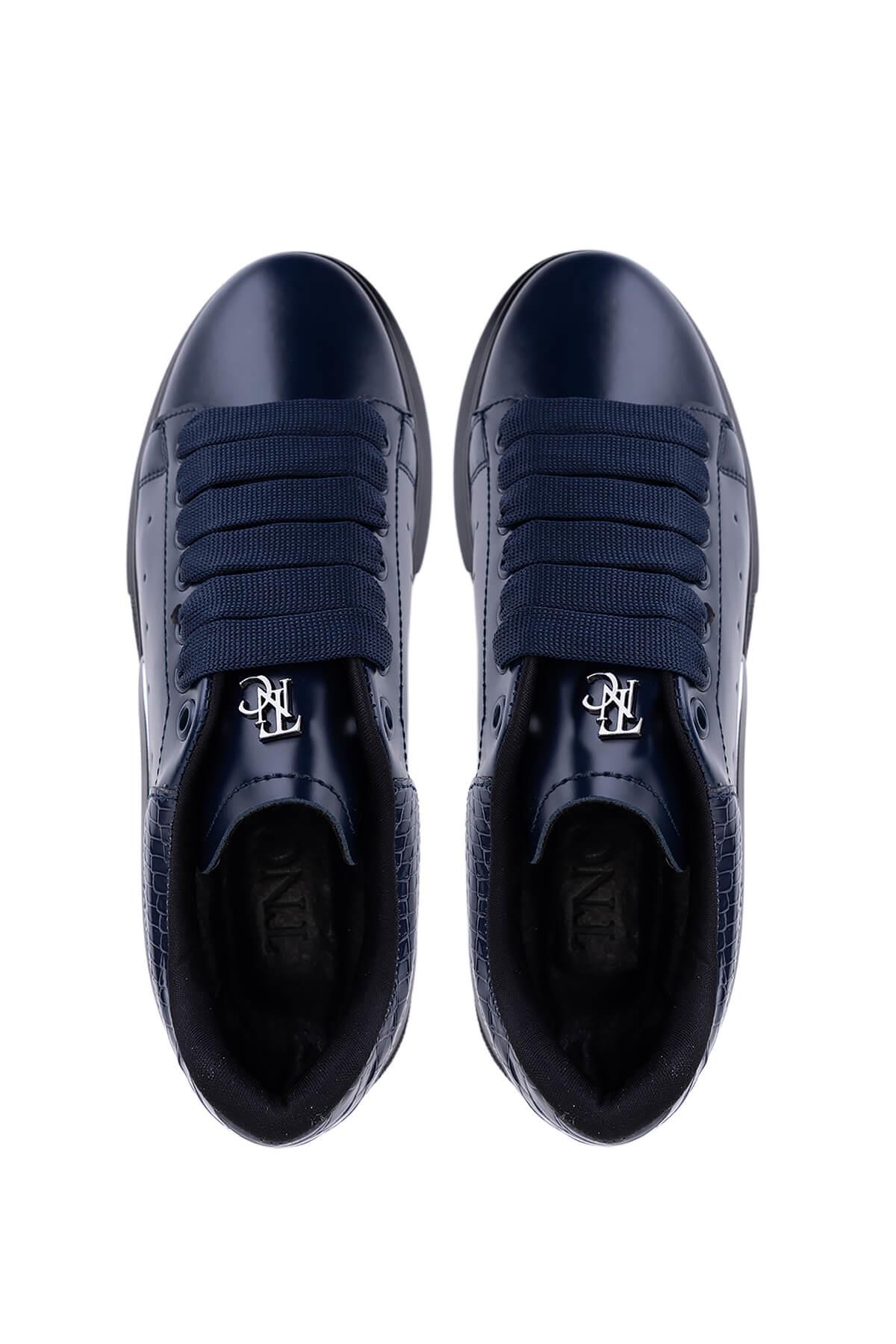 Tamer Tanca Kadın Suni Deri Lacivert Sneakers & Spor Ayakkabı