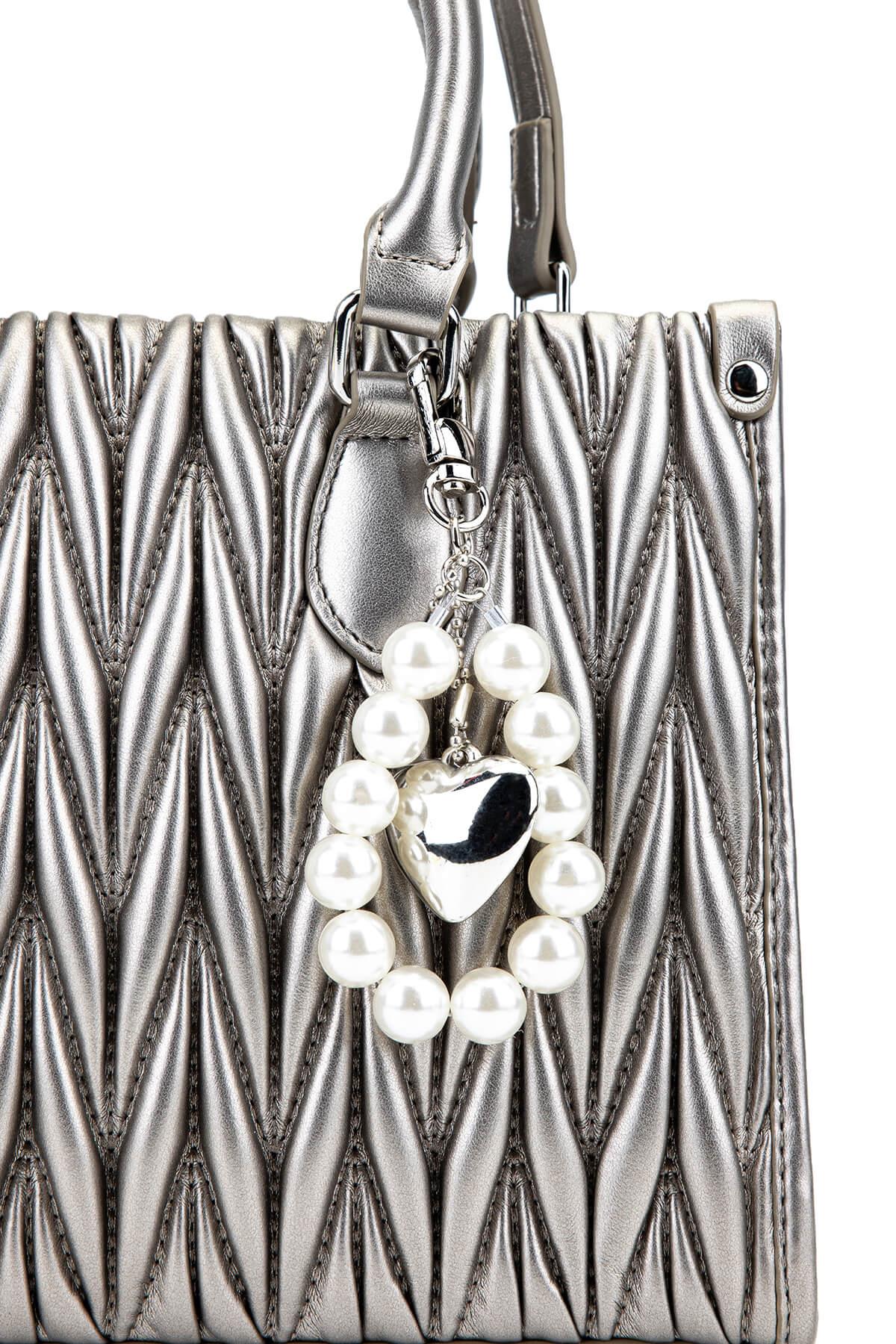 Tamer Tanca Kadın Suni Deri Metalik Omuz Çanta