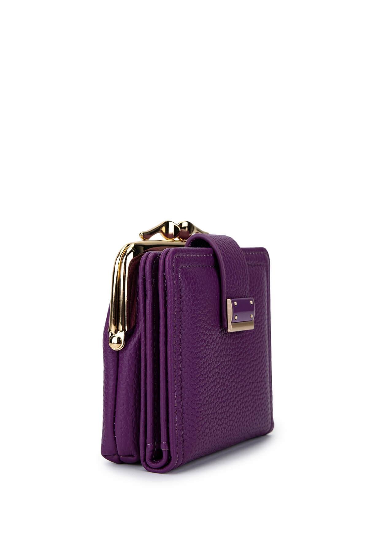 Tamer Tanca Kadın Suni Deri Mor Cüzdan