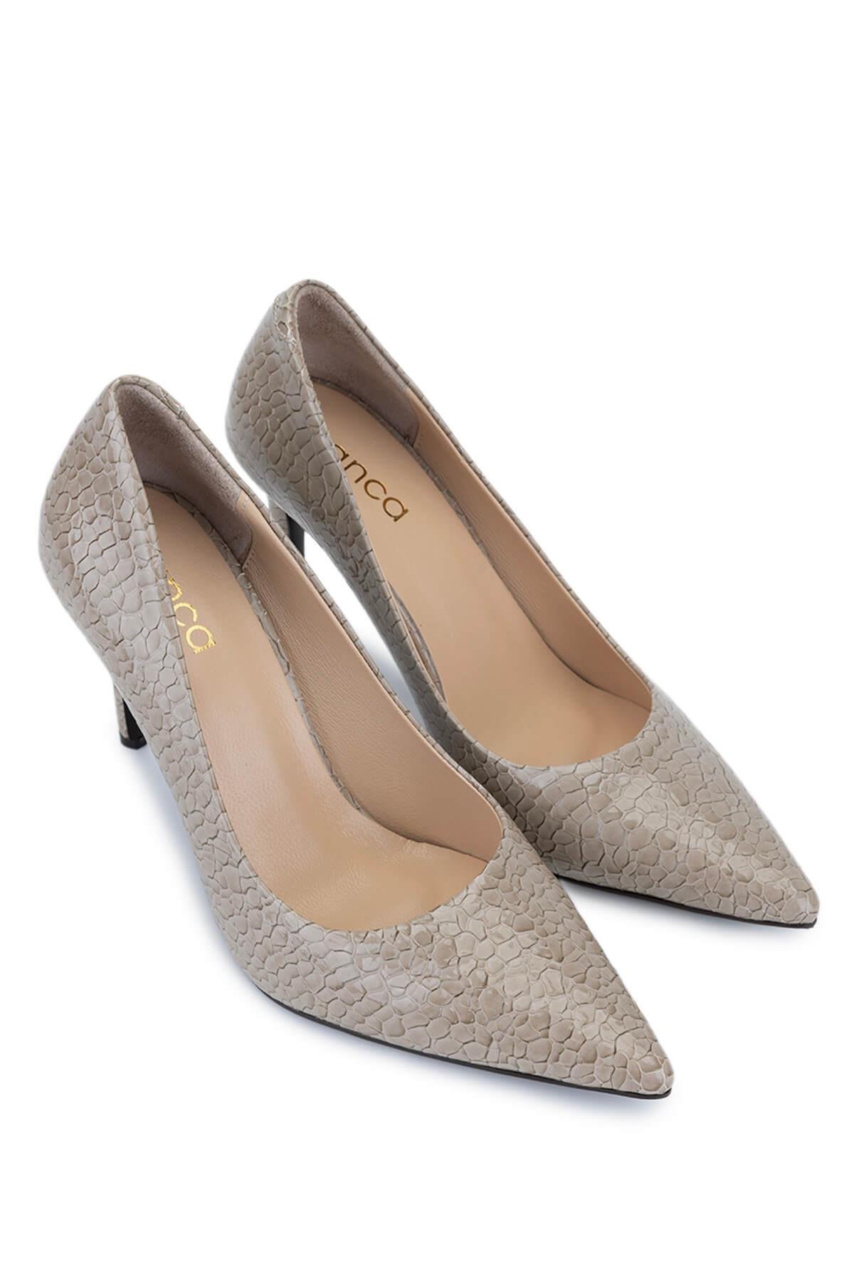 Tamer Tanca Kadın Suni Deri Nude Topuklu Ayakkabı