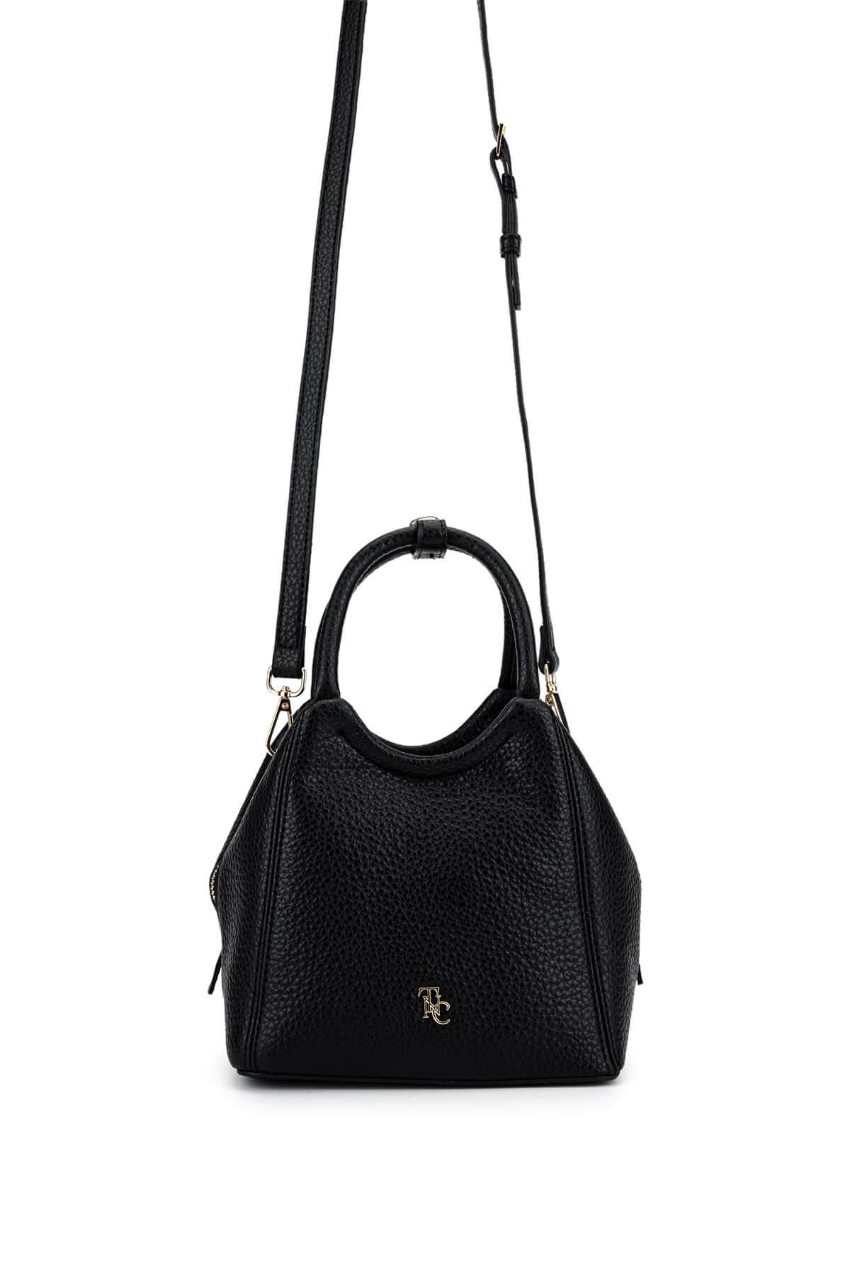 Tamer Tanca Kadın Suni Deri Siyah Floter Kol Çantası