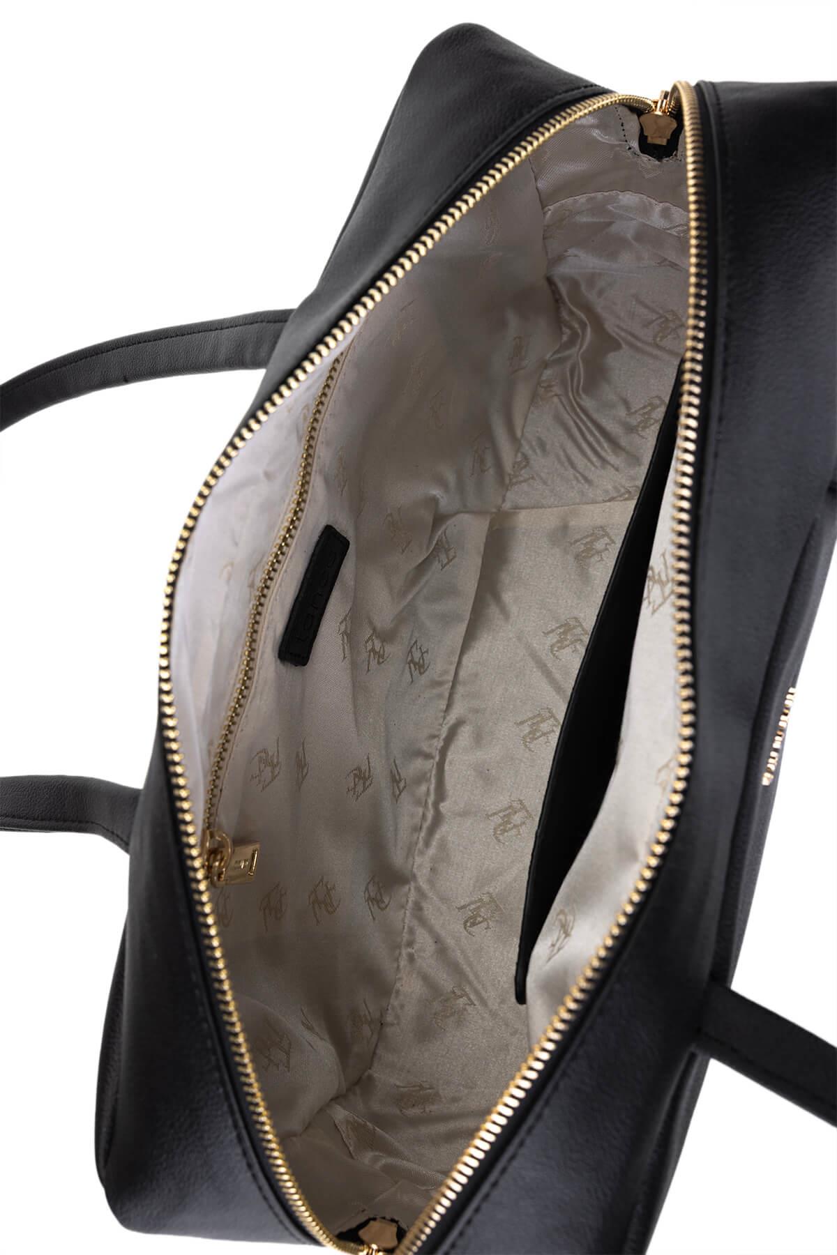 Tamer Tanca Kadın Suni Deri Siyah Kol Çantası