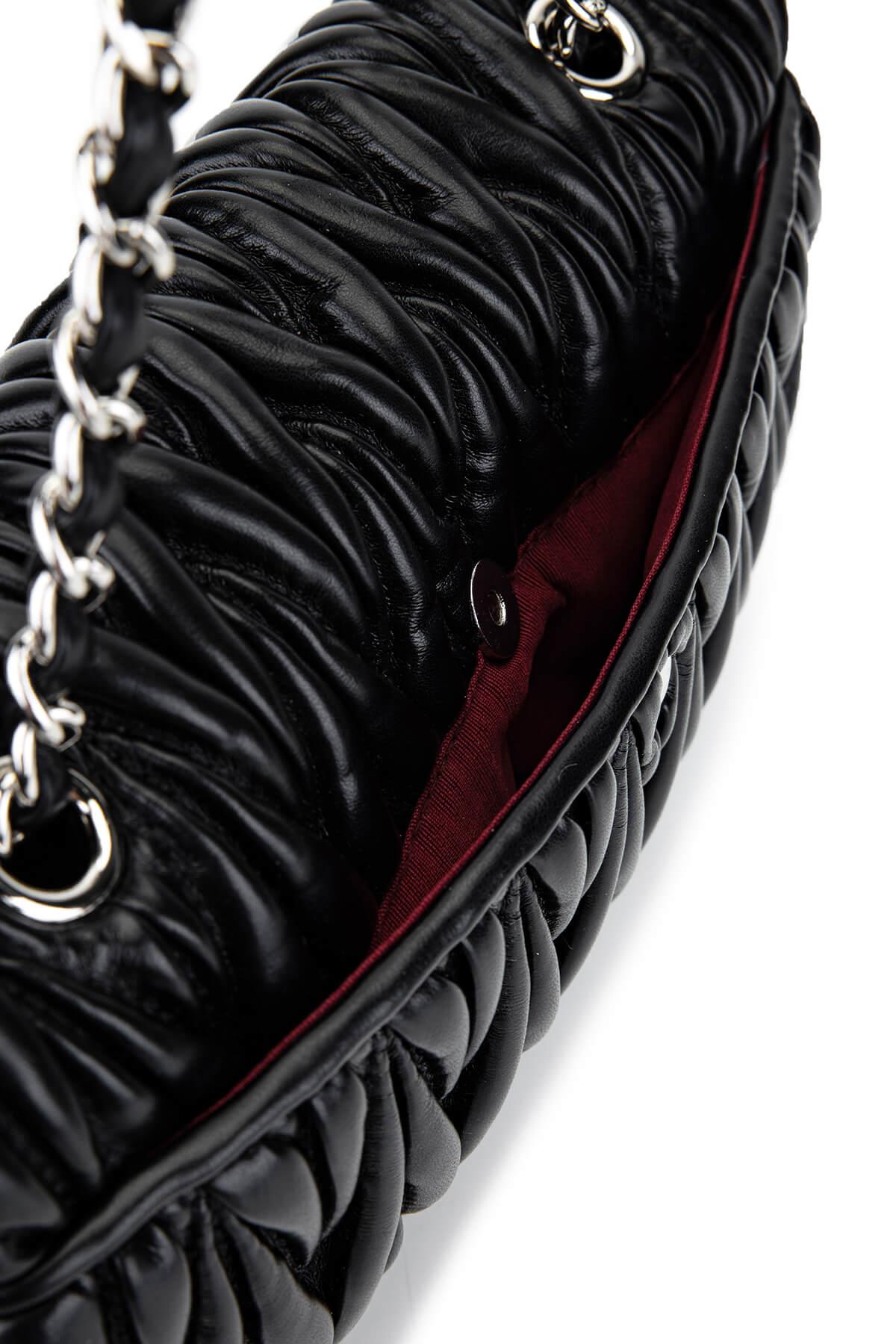 Tamer Tanca Kadın Suni Deri Siyah Omuz Çanta