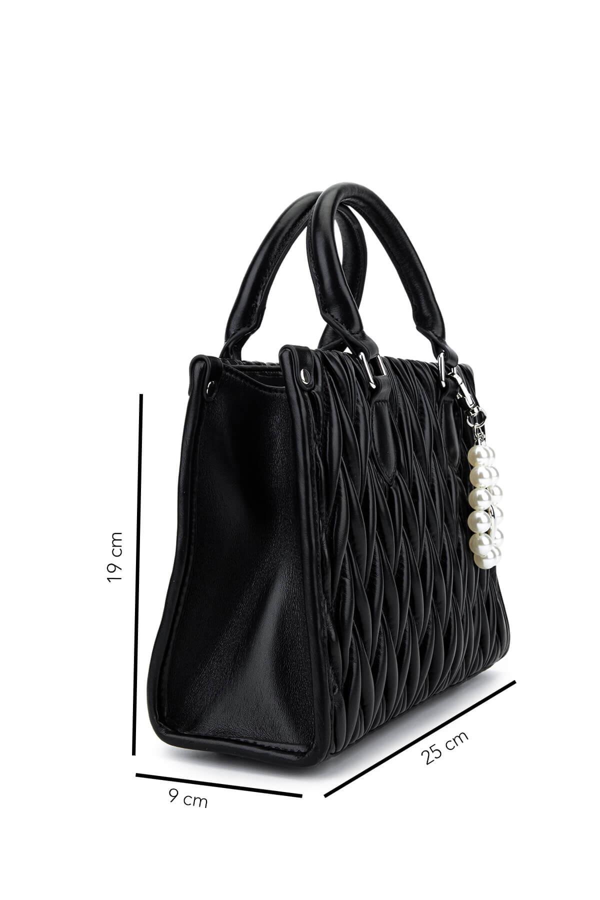 Tamer Tanca Kadın Suni Deri Siyah Omuz Çanta