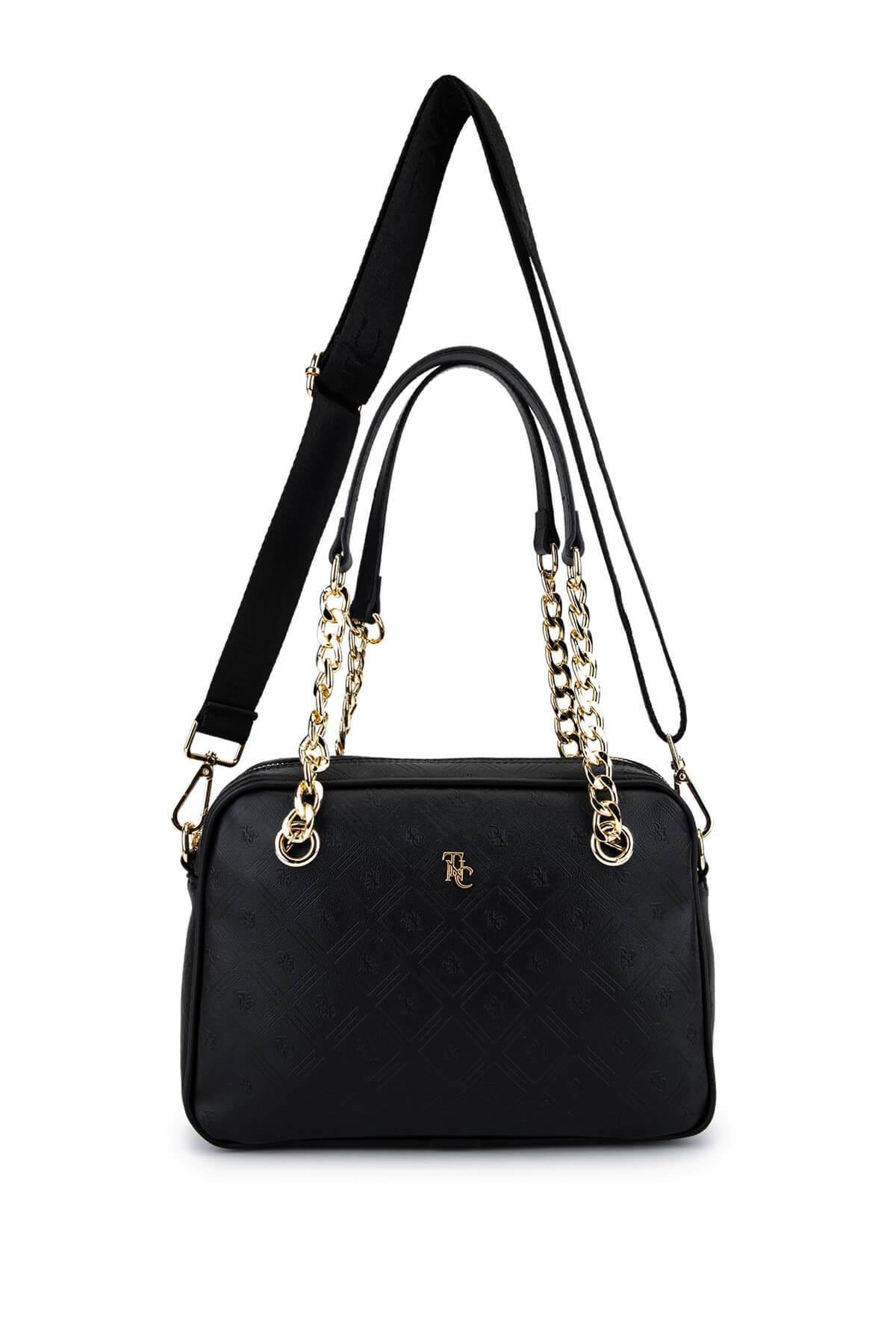 Tamer Tanca Kadın Suni Deri Siyah Postacı Çanta