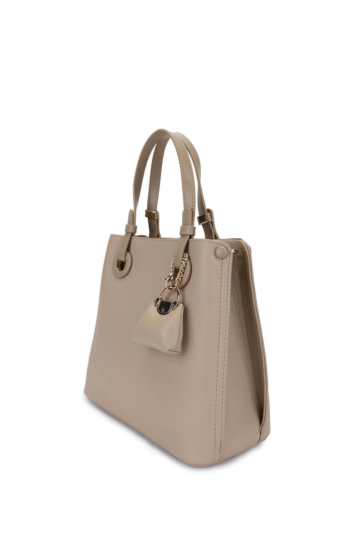 Tamer Tanca Kadın Suni Deri Taupe Omuz Çanta