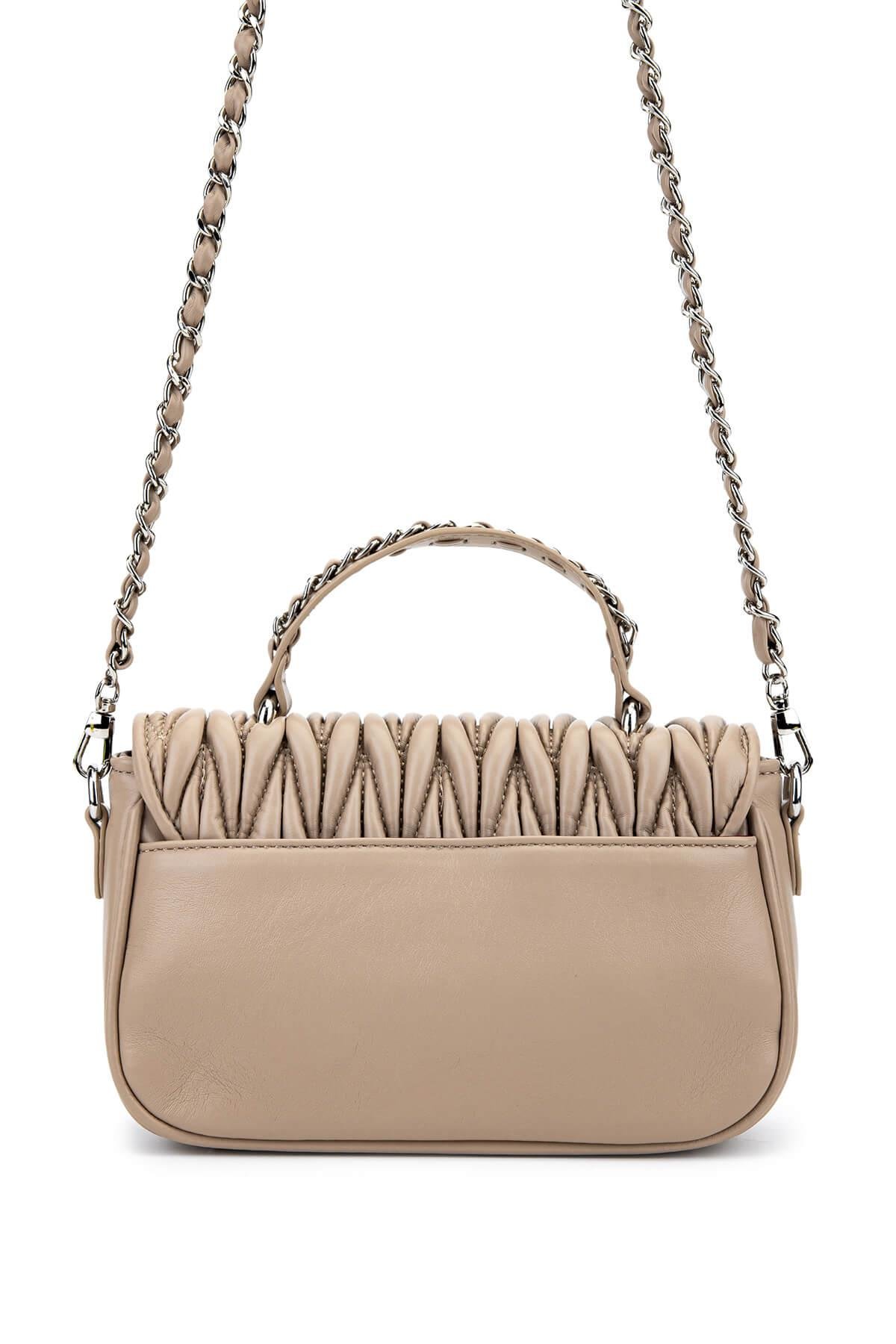 Tamer Tanca Kadın Suni Deri Taupe Omuz Çanta