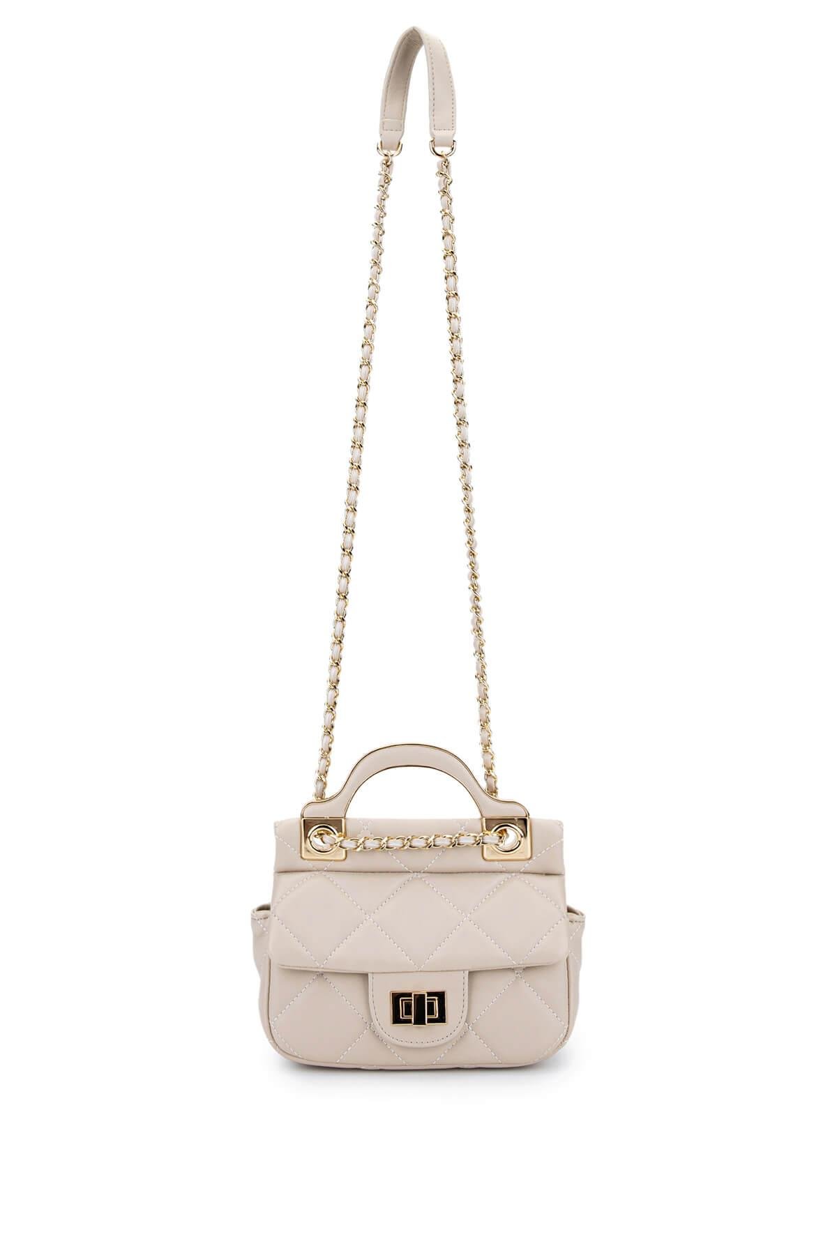 Tamer Tanca Kadın Suni Deri Taupe Omuz Çanta