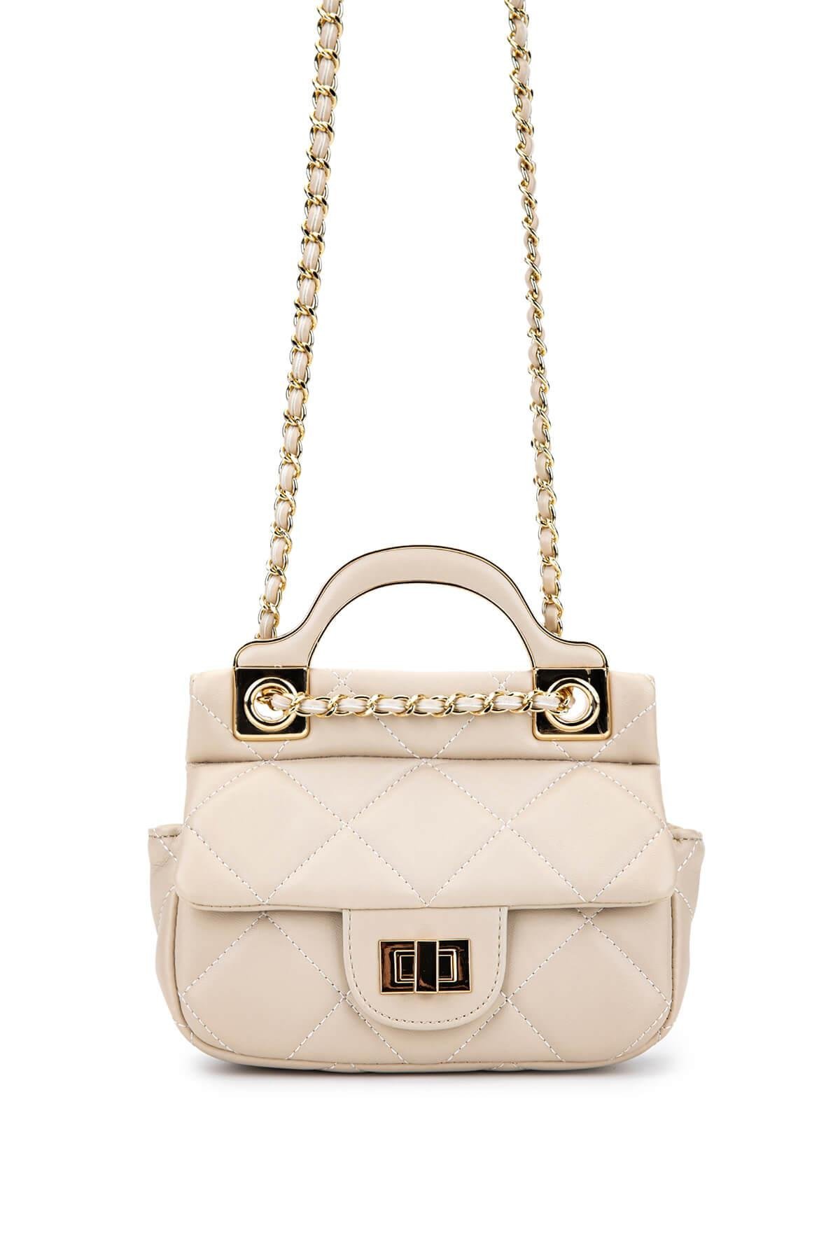 Tamer Tanca Kadın Suni Deri Taupe Omuz Çanta