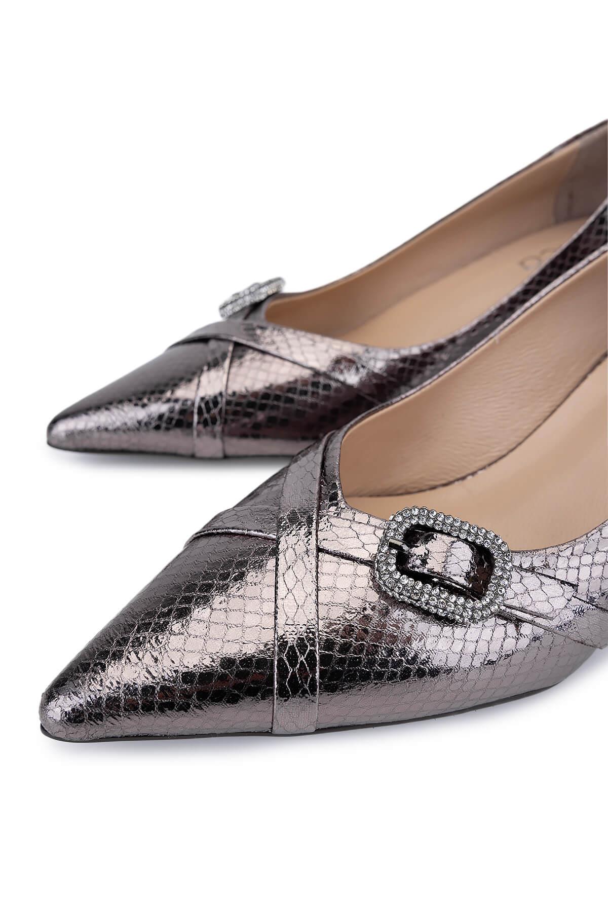 Tamer Tanca Kadın Suni Deri Vizon Topuklu Ayakkabı